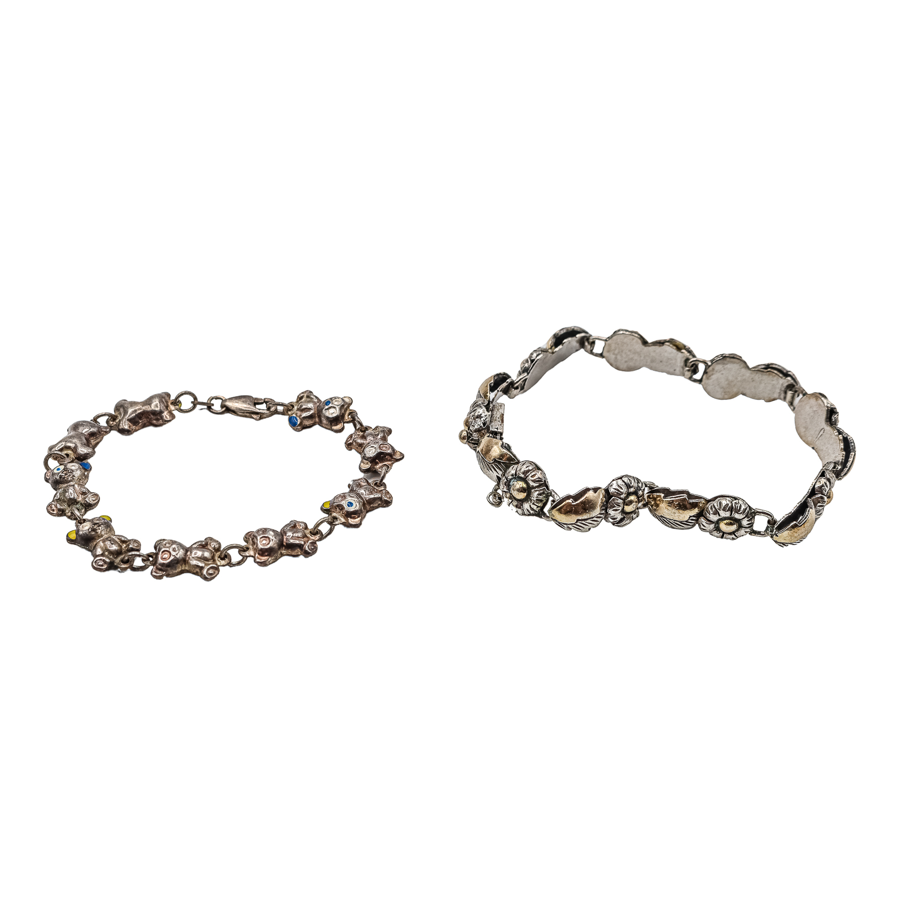 DOS PULSERAS DE PLATA