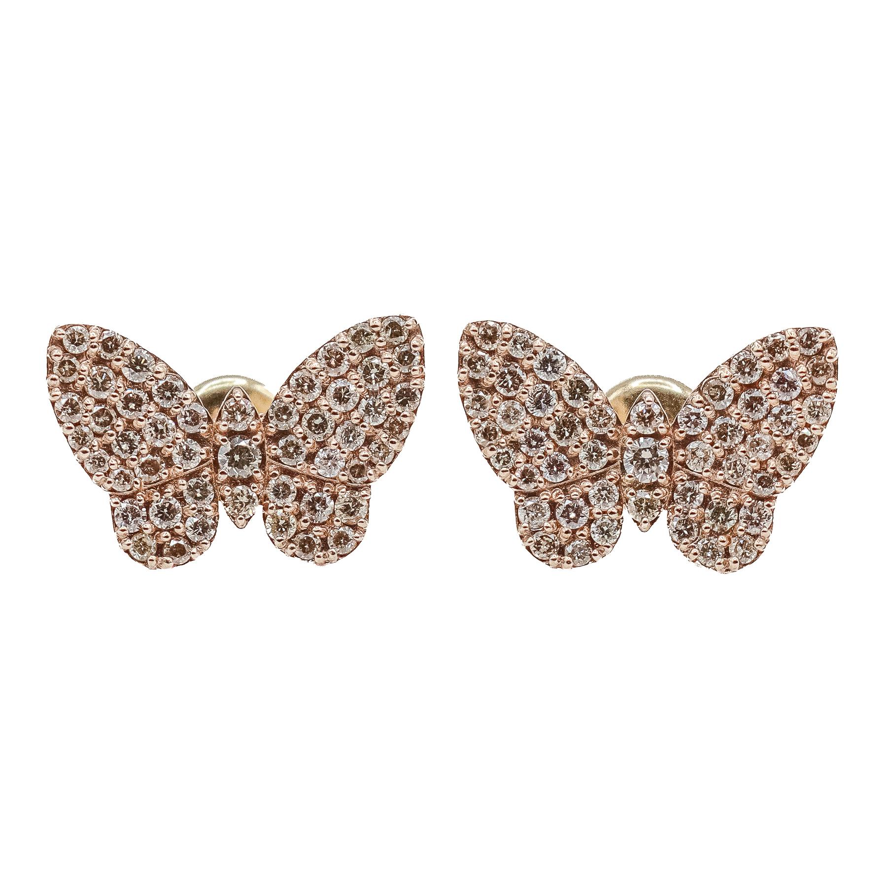 PENDIENTES MARIPOSA CON BRILLANTES