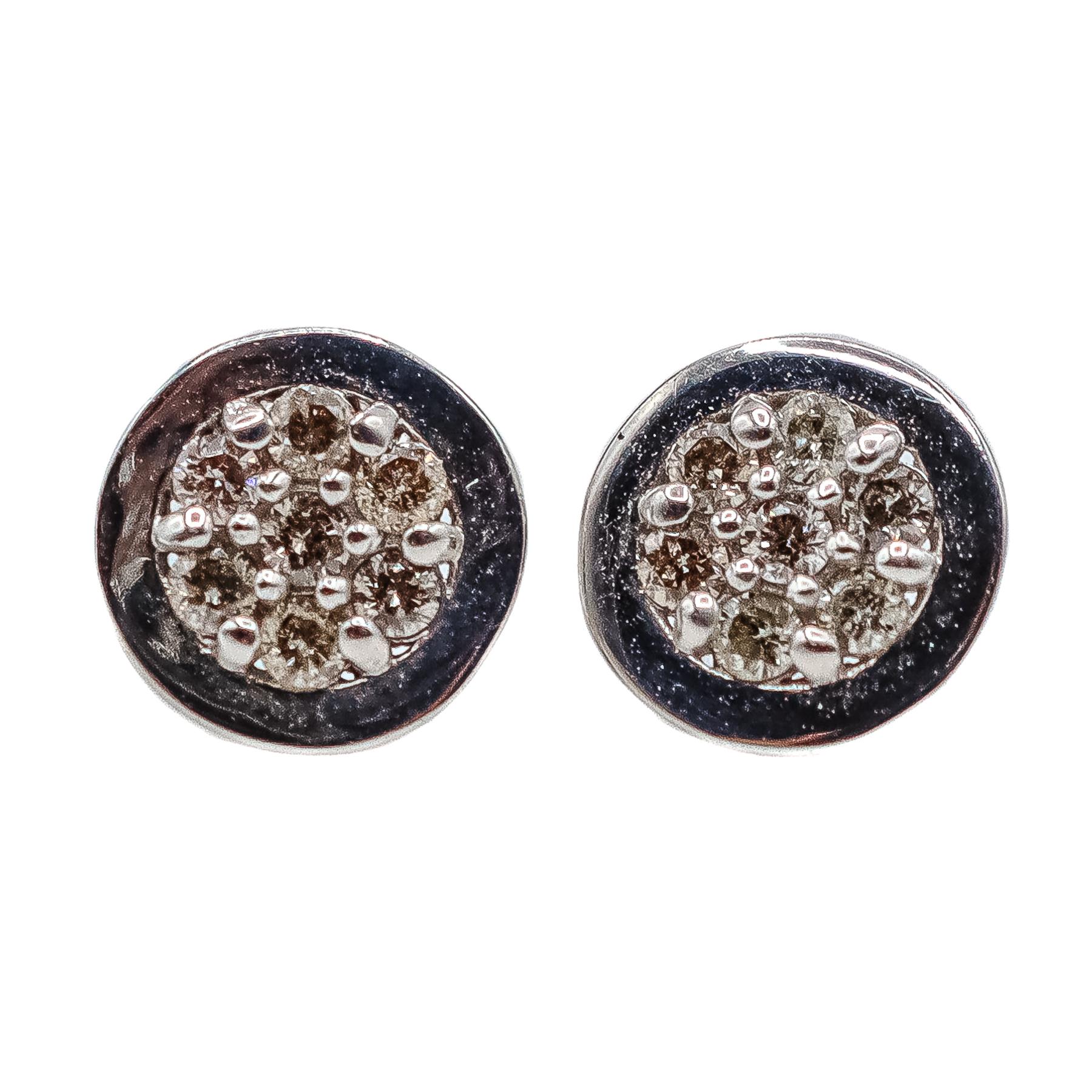 PENDIENTES ROSETONES CON BRILLANTES