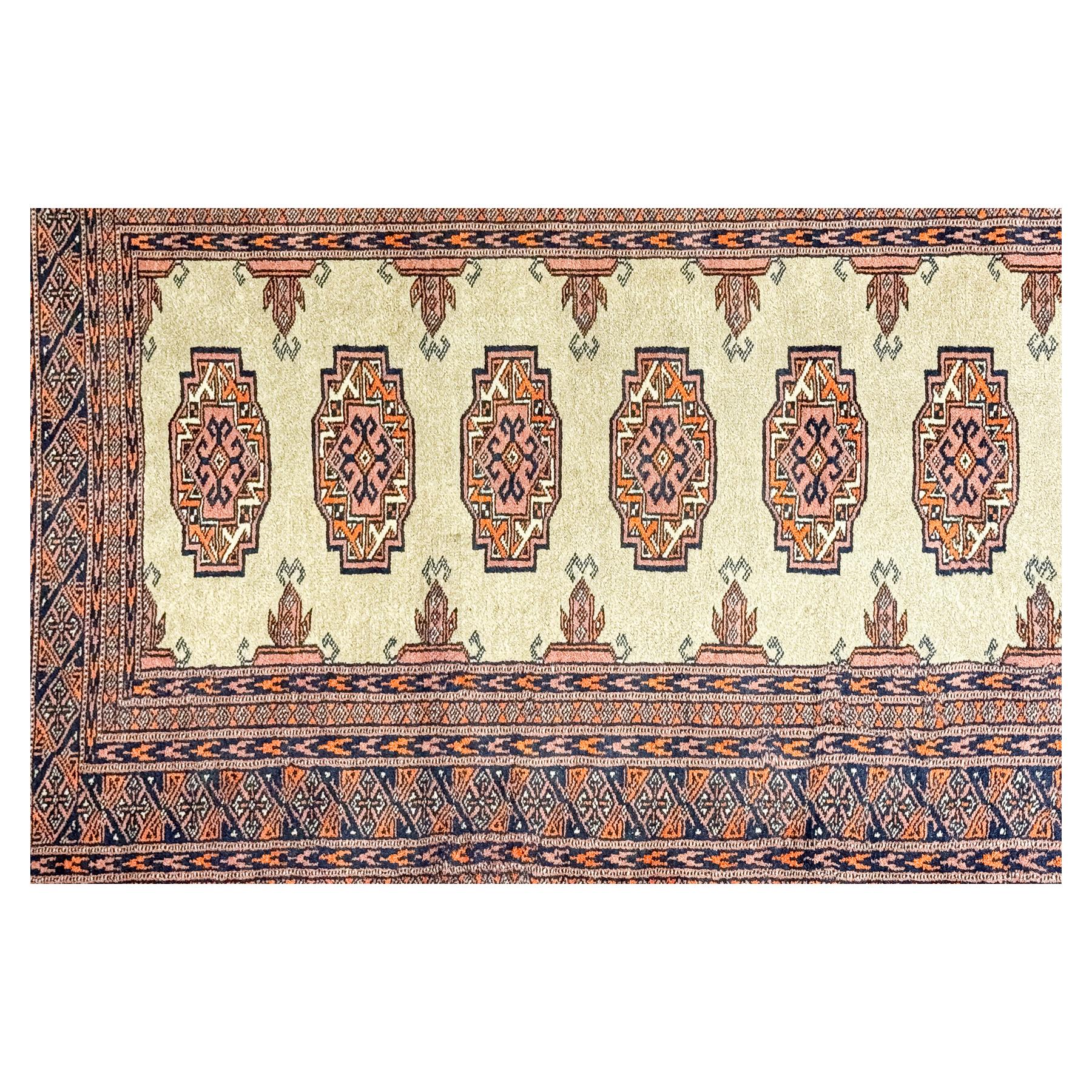 ALFOMBRA BUKKARA DE PASILLO DEL ÚLTIMO CUARTO DEL S.XX