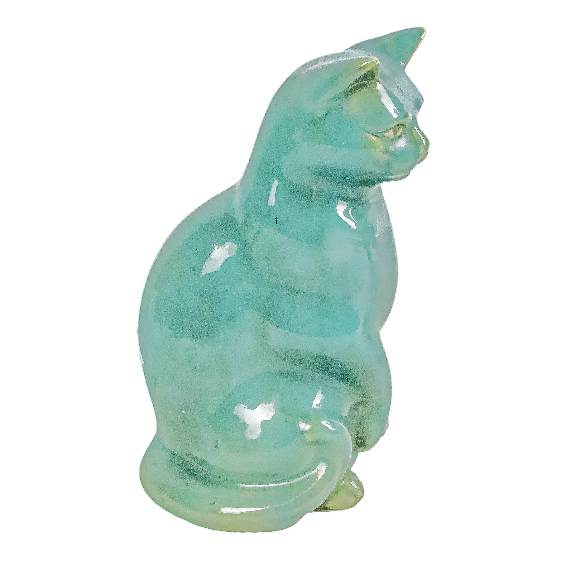 FIGURA DE GATO EN CERÁMICA DEL PRIMER TERCIO DE SIGLO XX