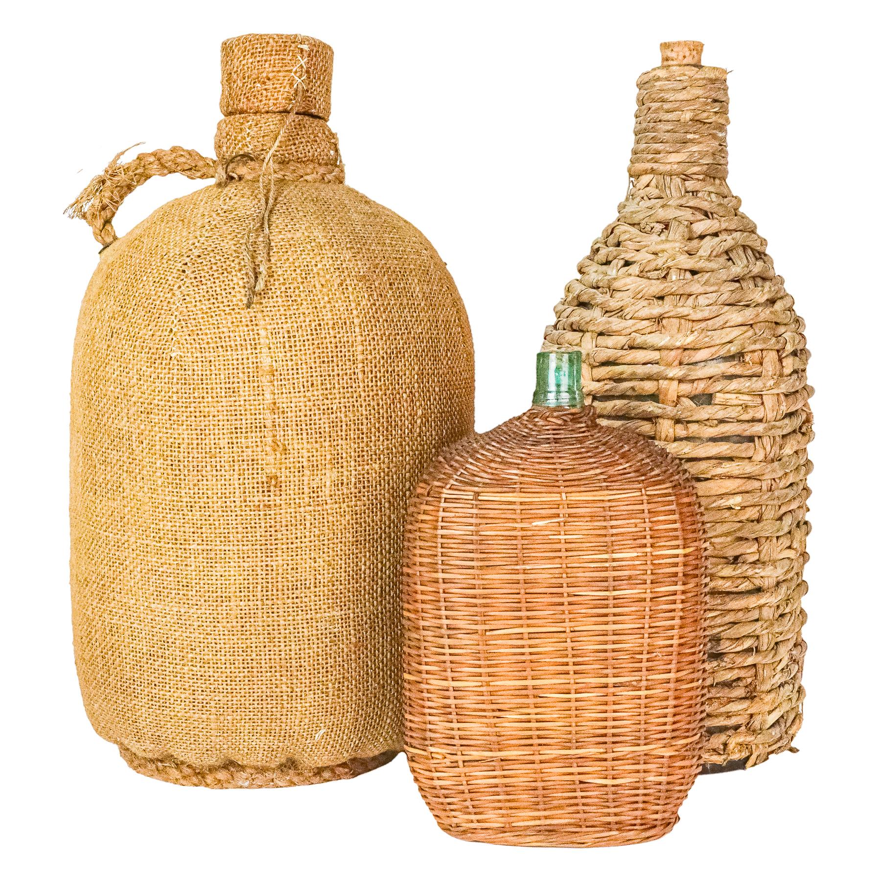 TRES BOTELLAS DE VIDRIO PRINCIPIOS SIGLO XX