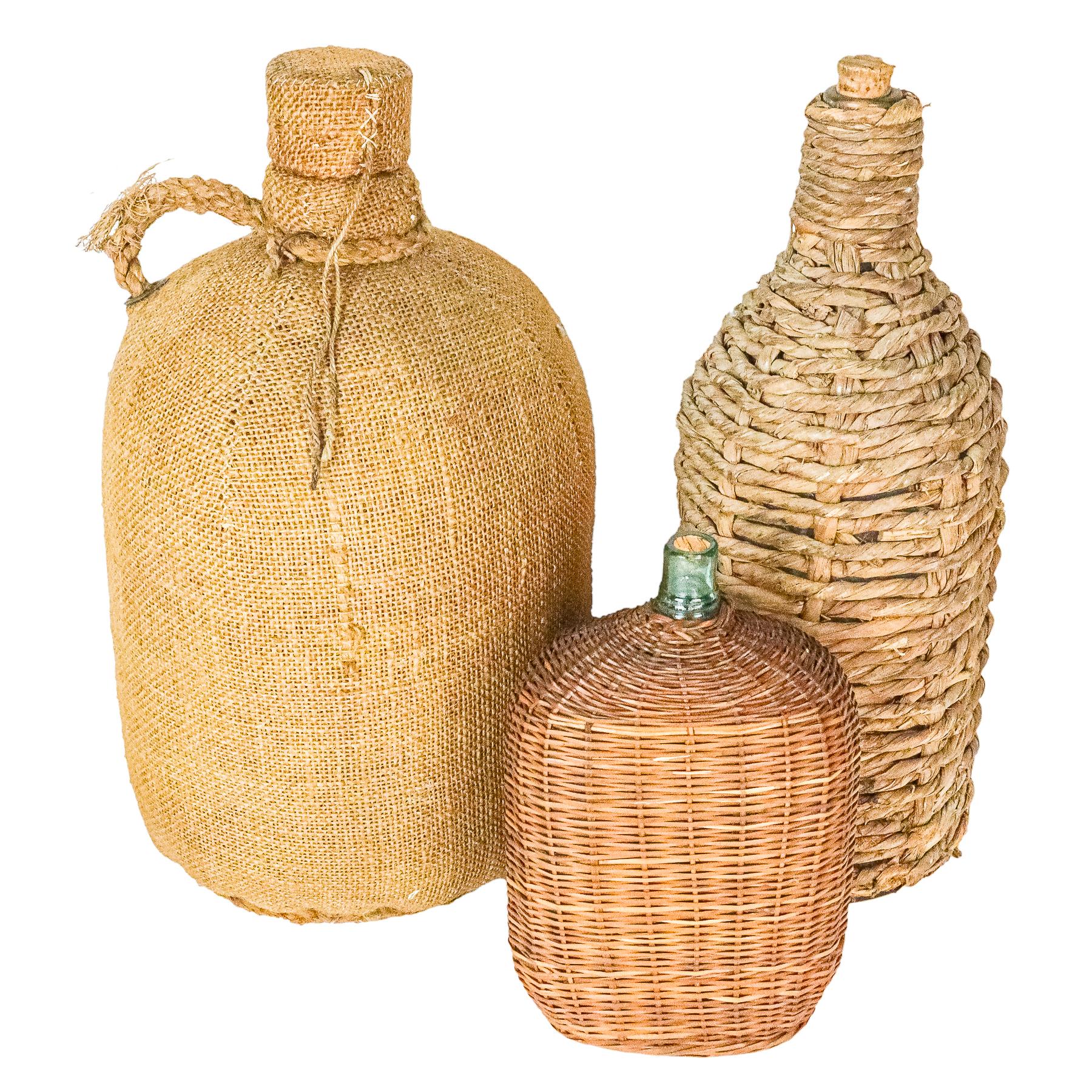 TRES BOTELLAS DE VIDRIO PRINCIPIOS SIGLO XX