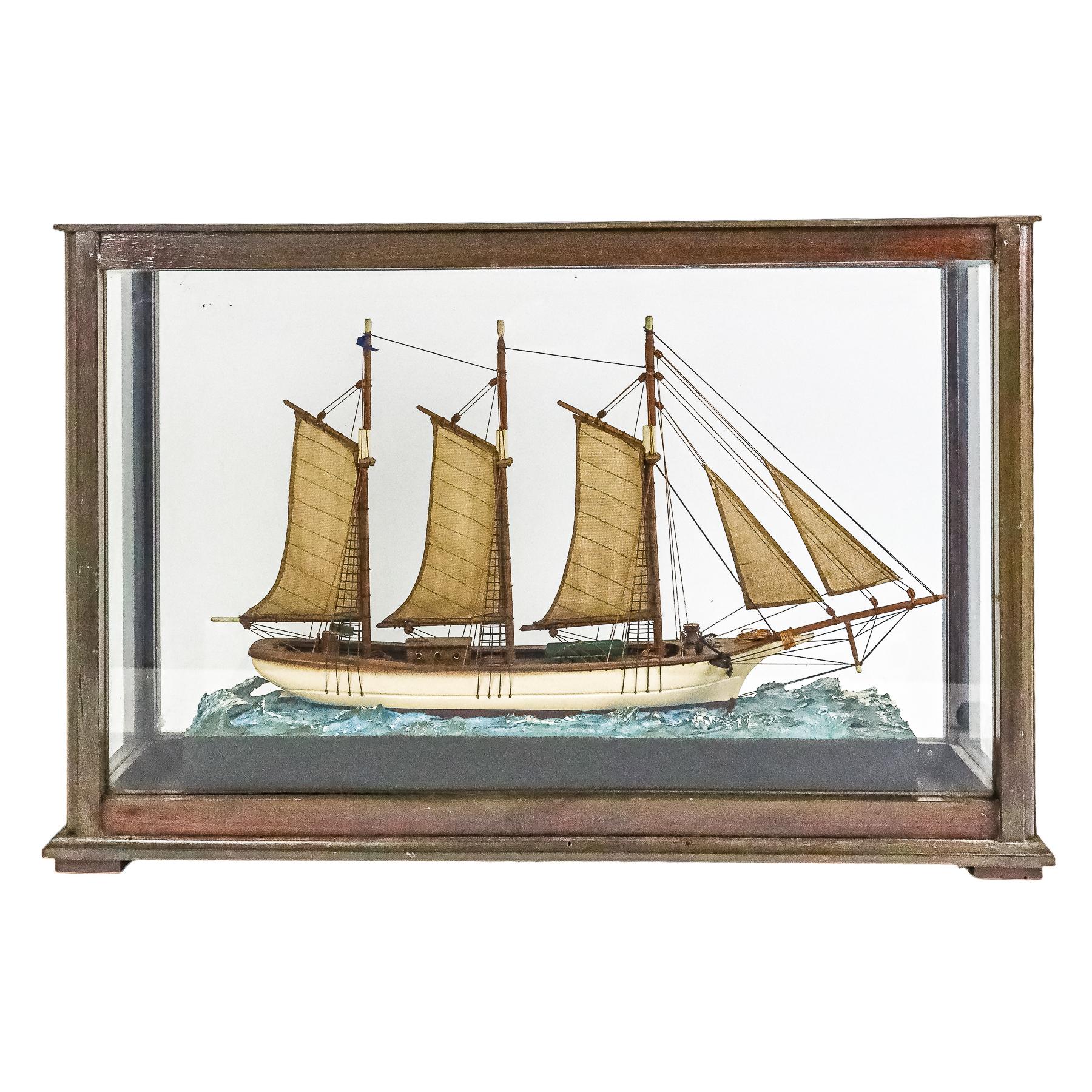 MAQUETA DE BARCO DE LA SEGUNDA MITAD DEL S.XX