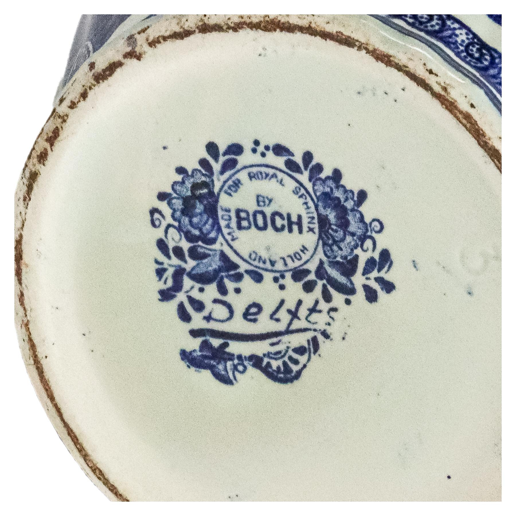 PAREJA DE JARRONES EN PORCELANA DE DELFT PRIMER TERCIO S.XX