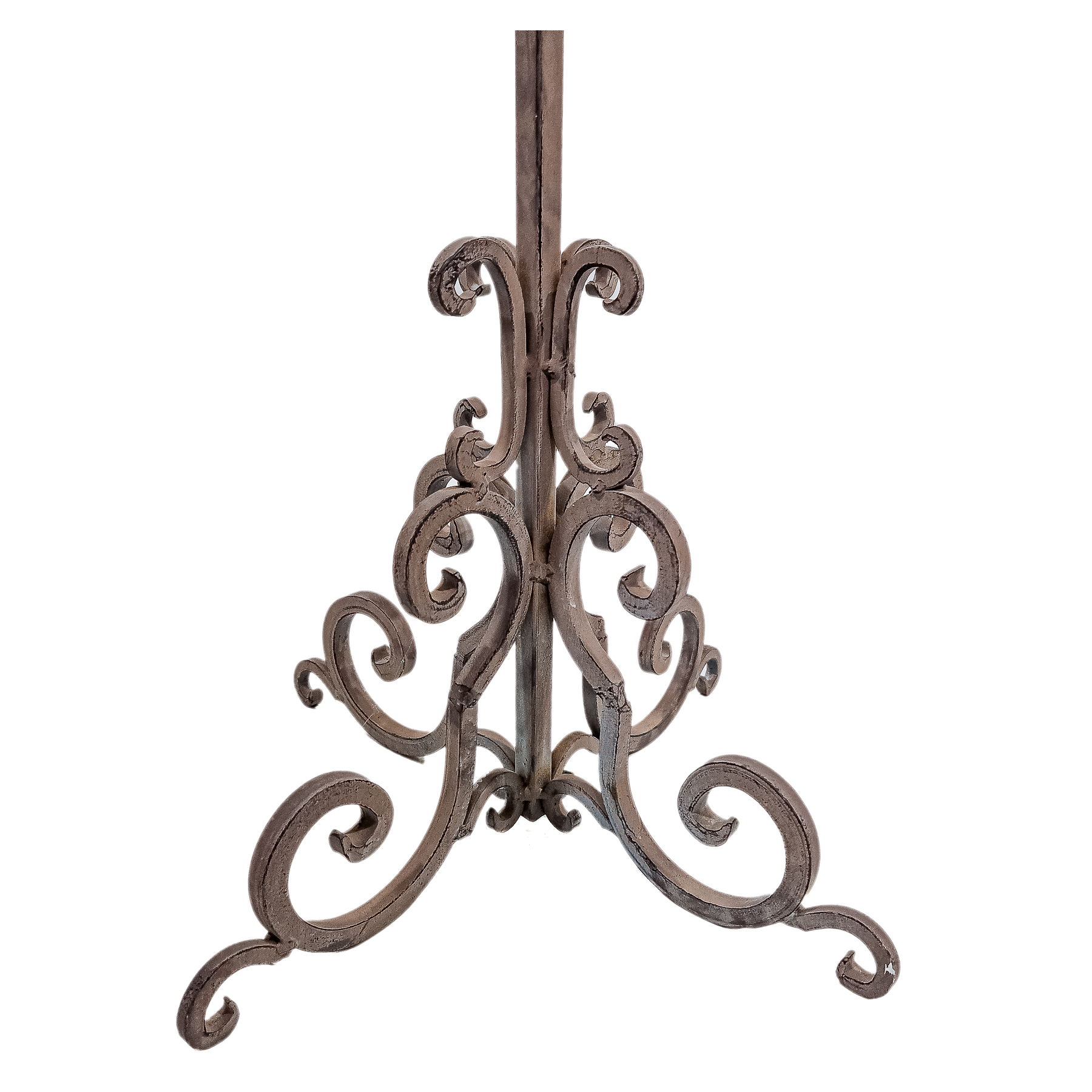 CANDELERO DE HIERRO COLADO DE FINALES DE SIGLO XX