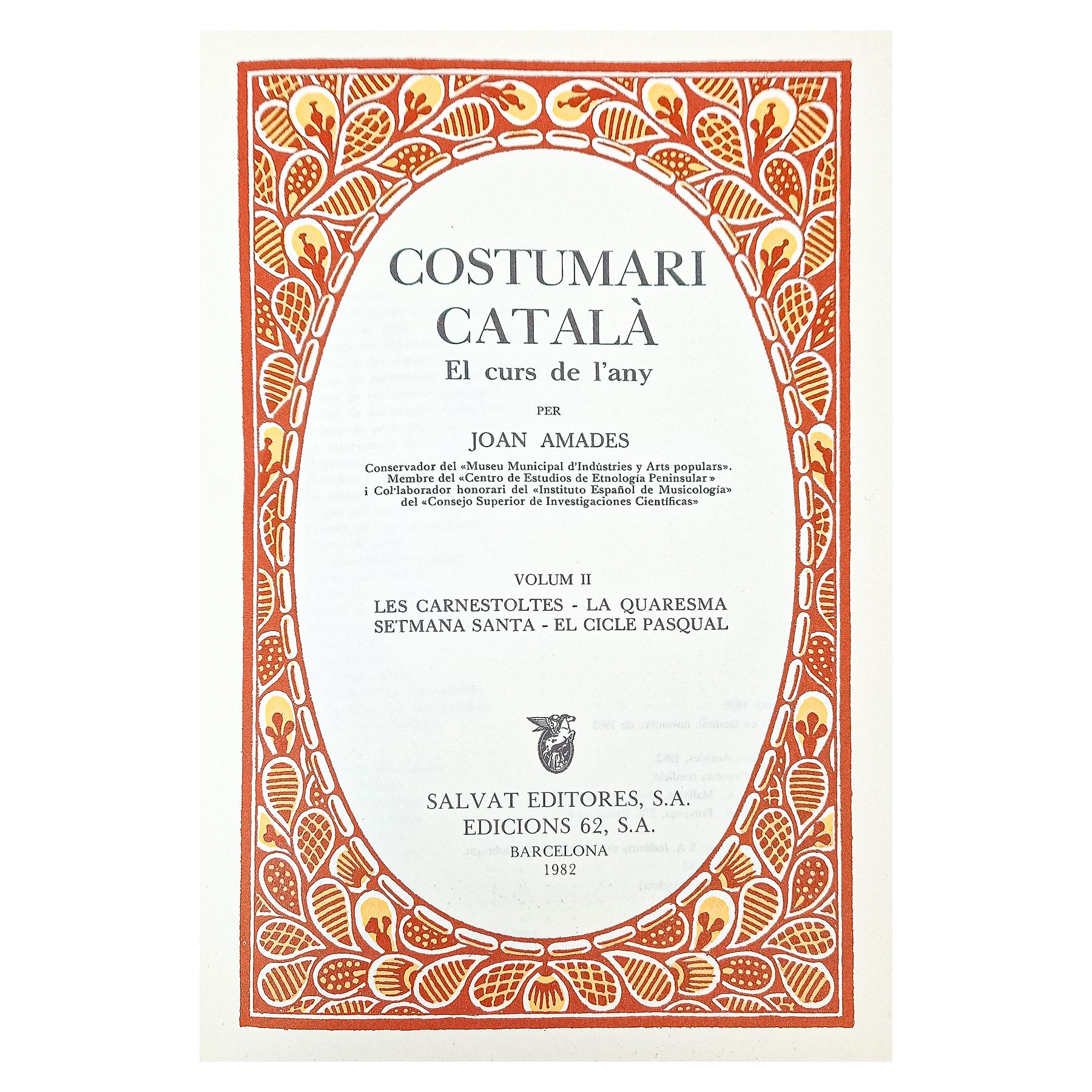 COSTUMARI CATALÀ