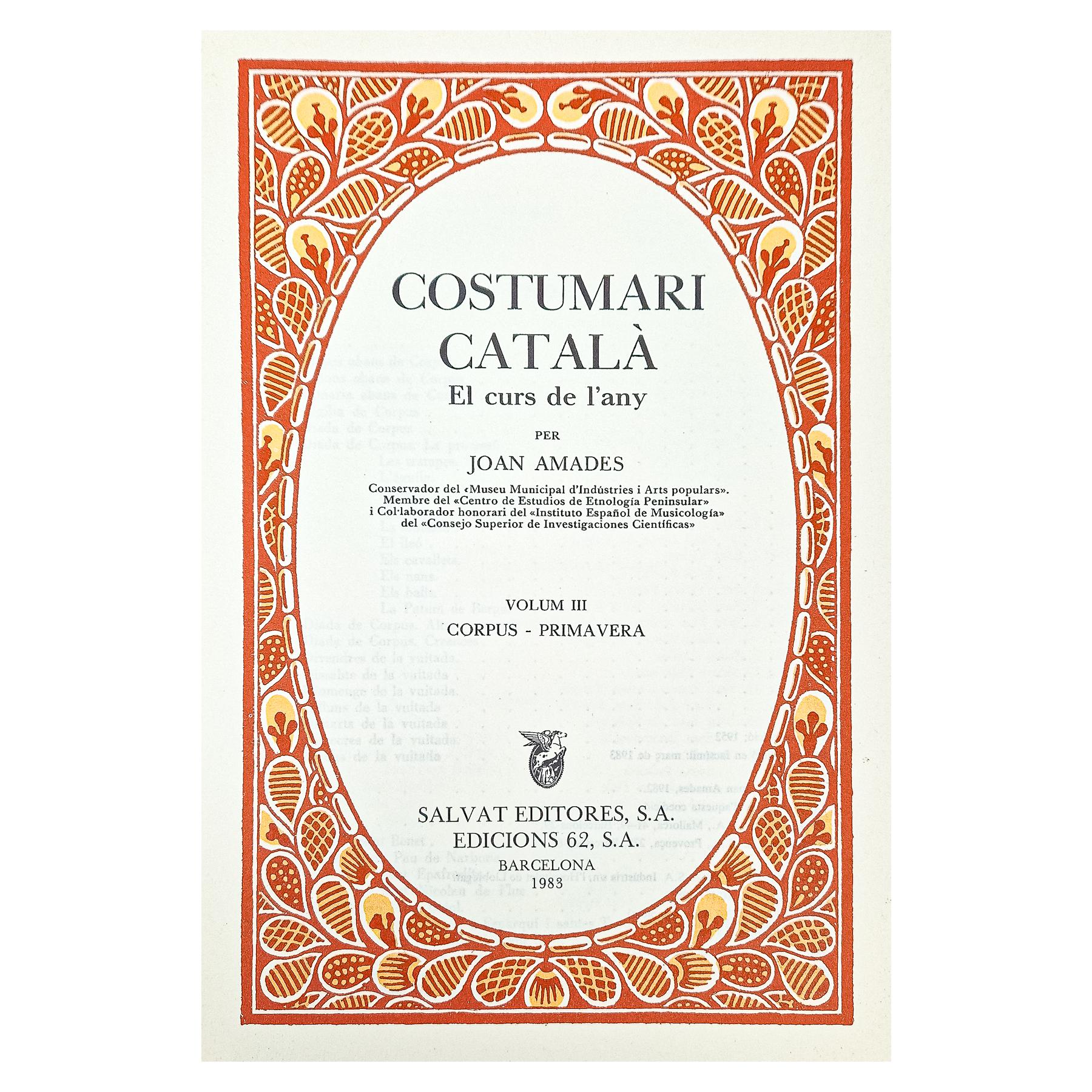 COSTUMARI CATALÀ