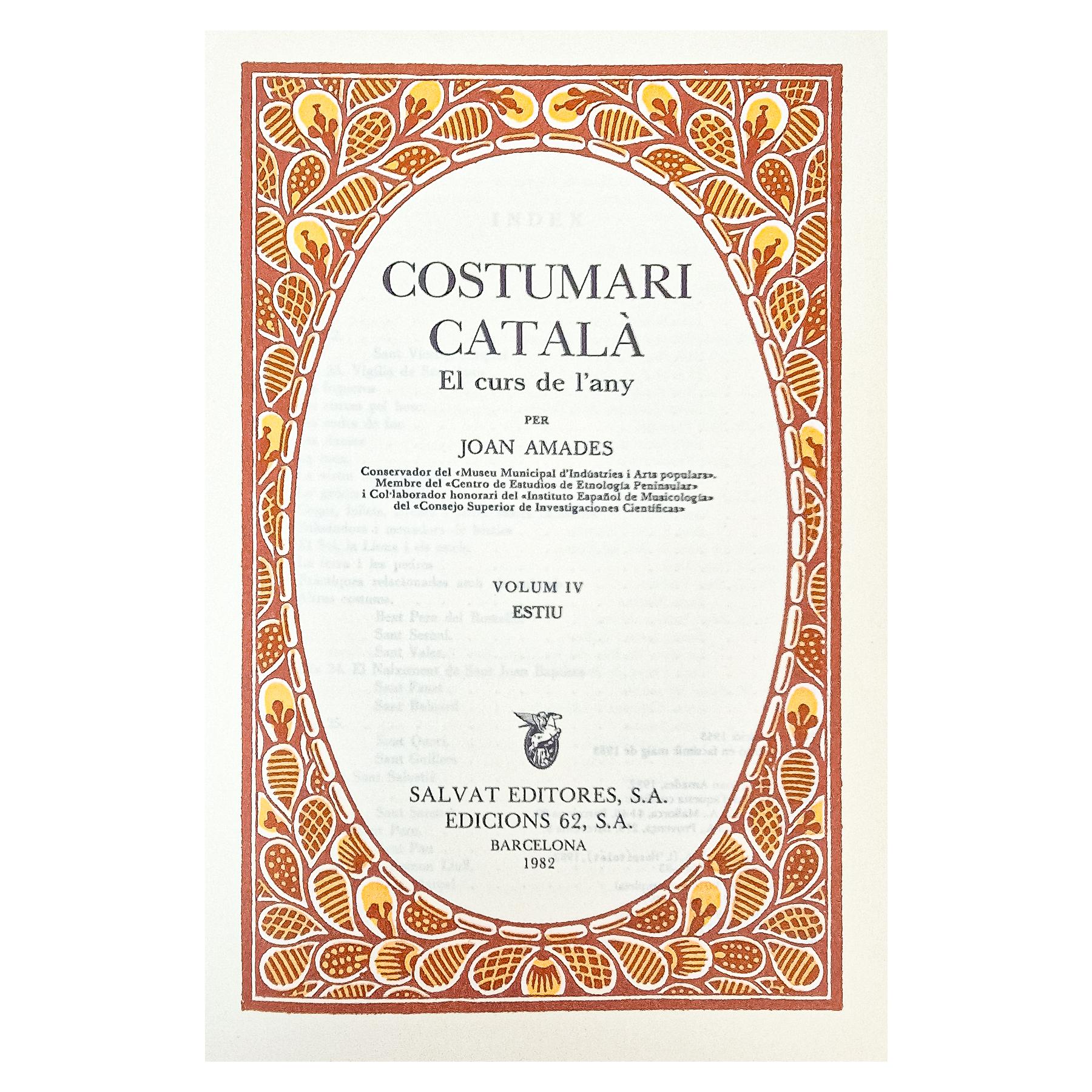 COSTUMARI CATALÀ