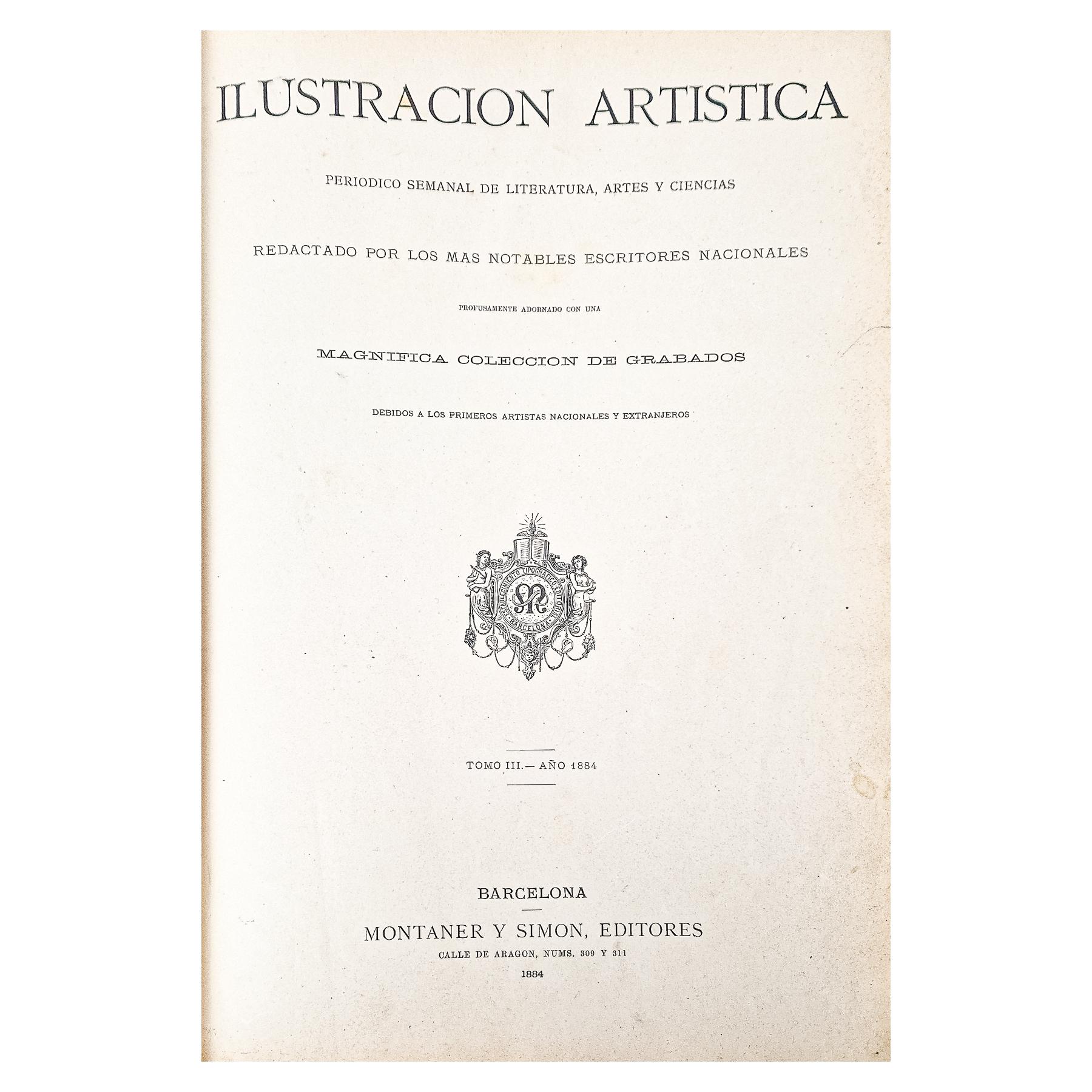 LA ILUSTRACIÓN ARTÍSTICA, AÑO 1884