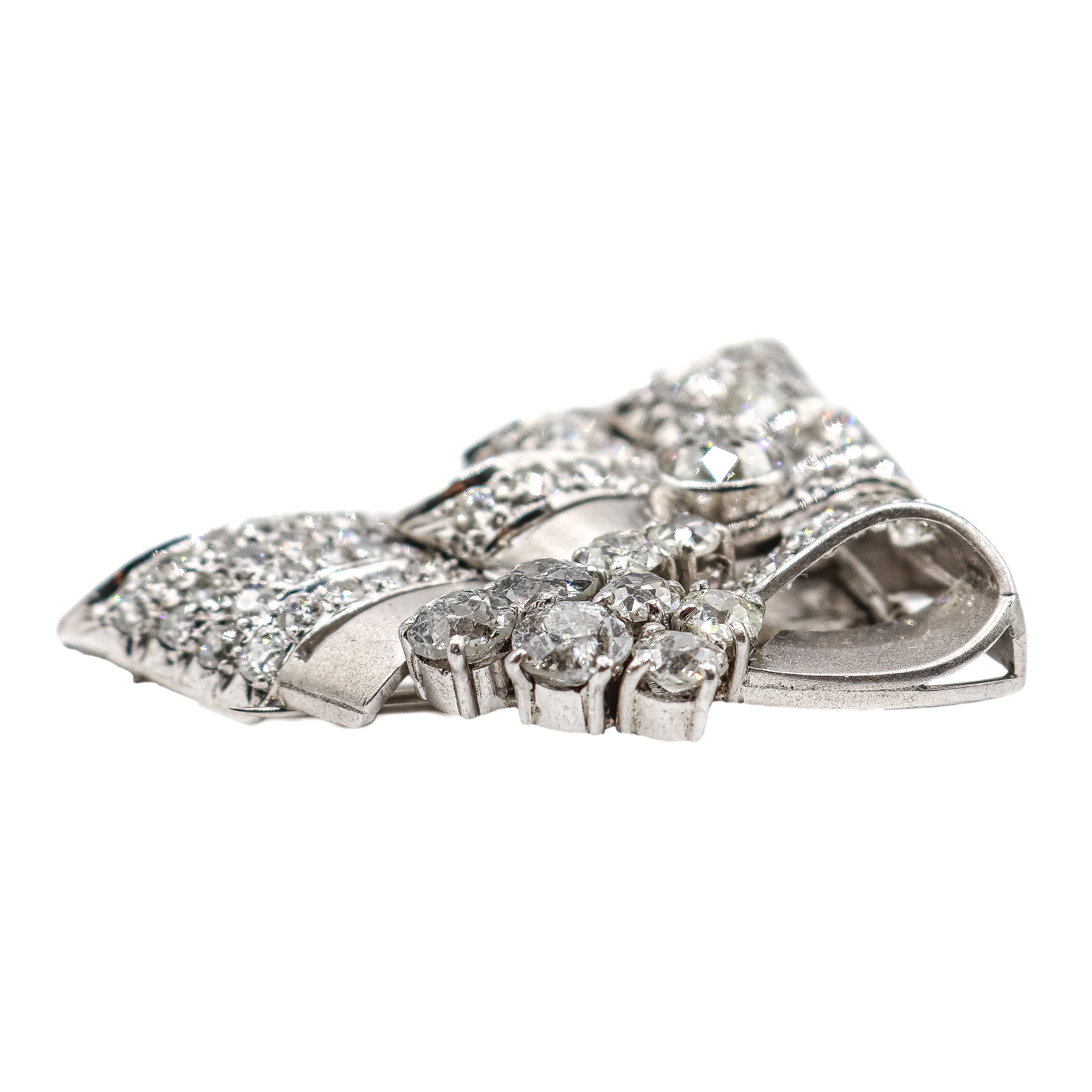 BROCHE CLIP CON DIAMANTES AÑOS 30-40