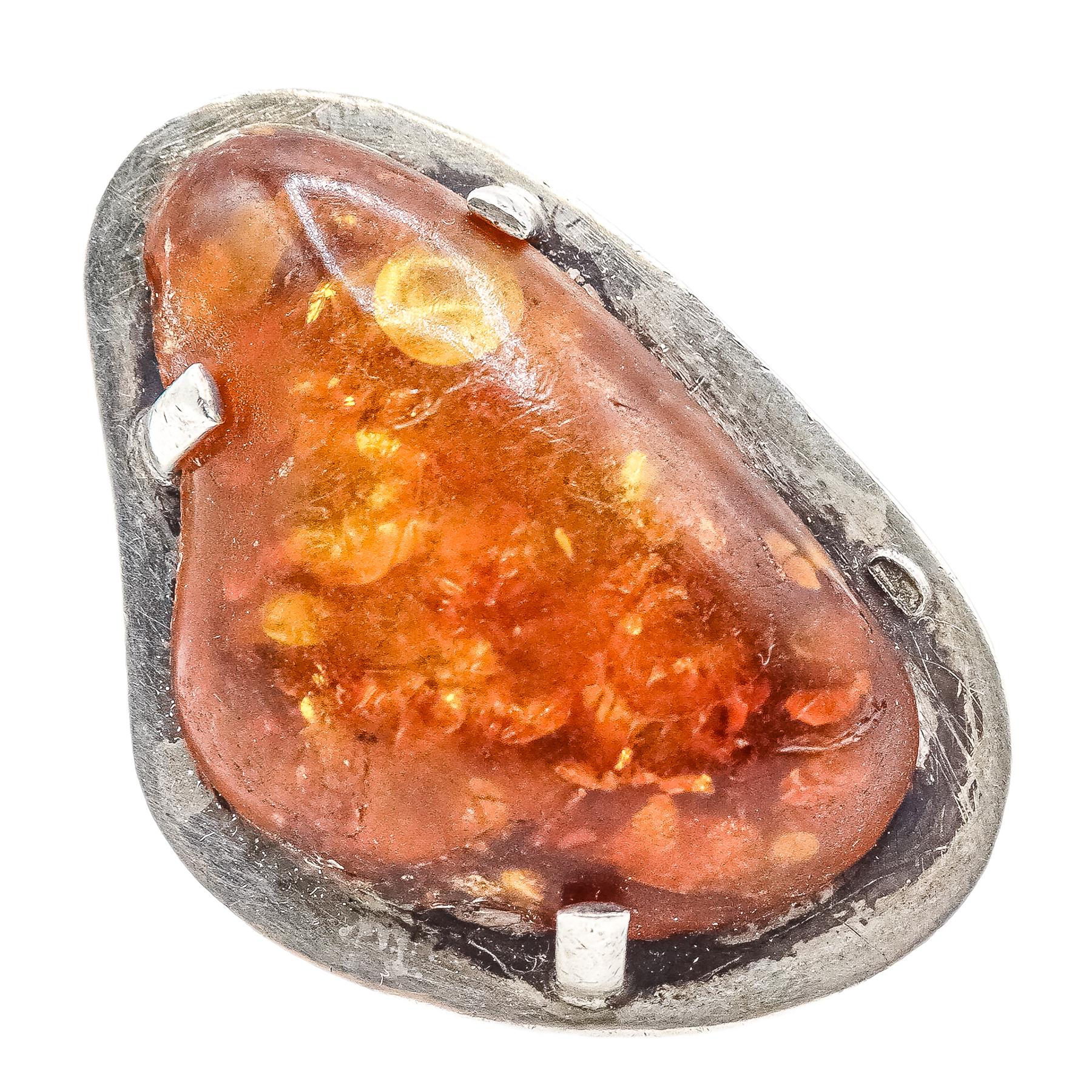 ANILLO DE PLATA CON COPAL