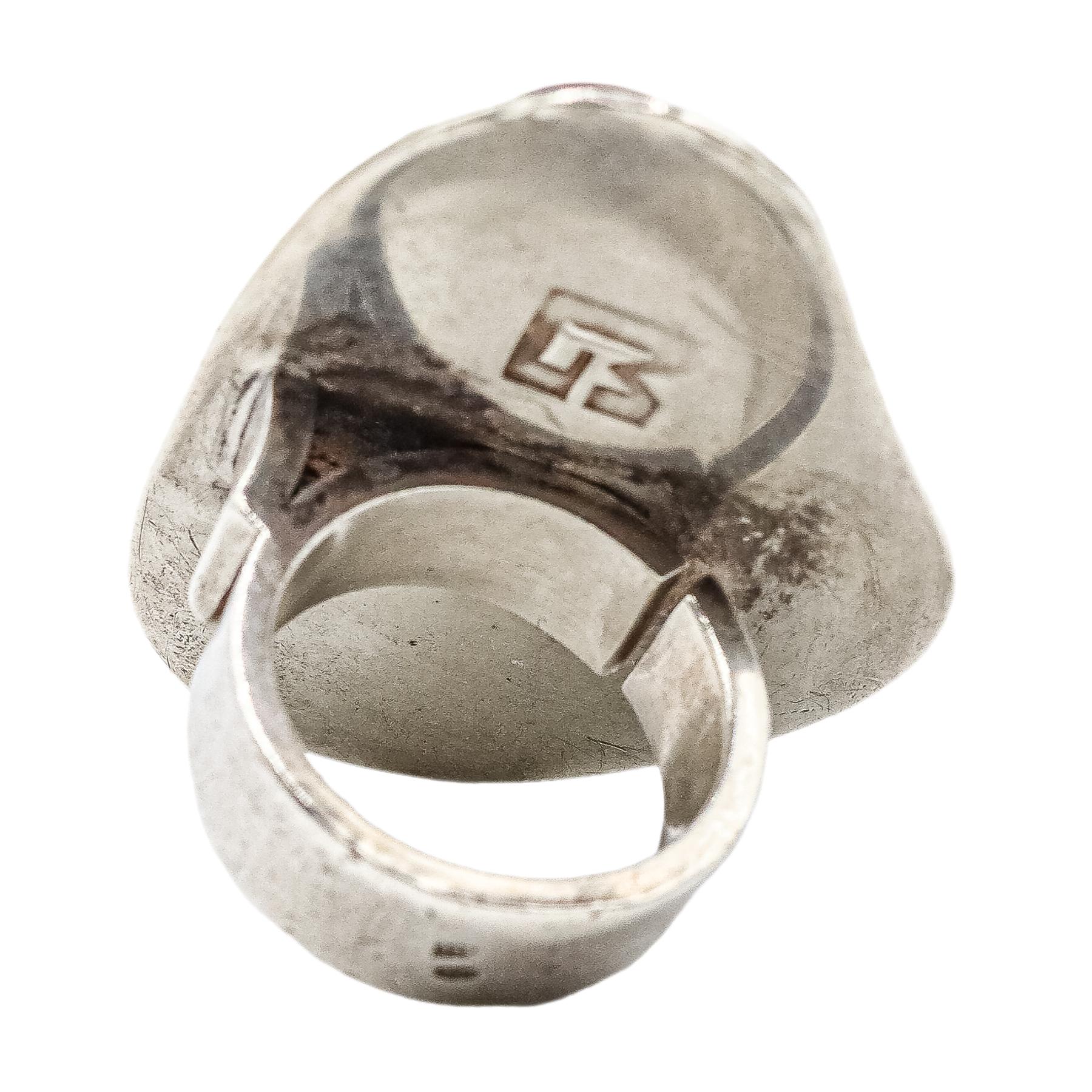 ANILLO DE PLATA CON COPAL