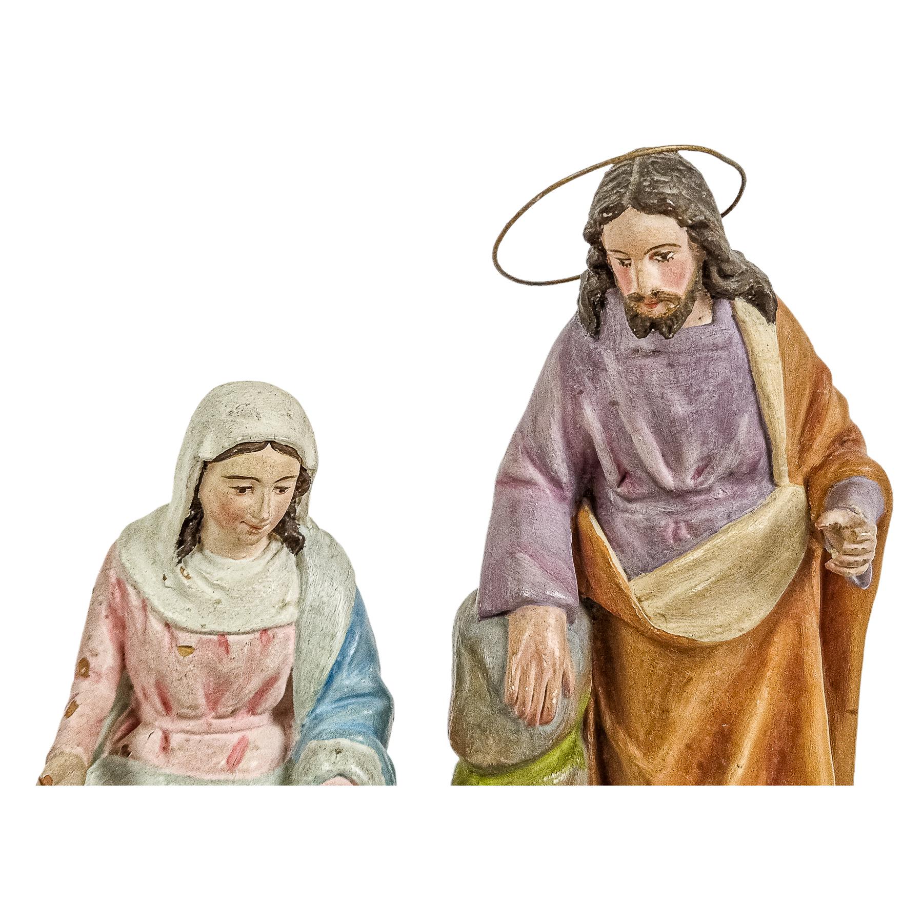 CONJUNTO DE FIGURAS DE PESEBRE DE MEDIADOS DEL S.XX