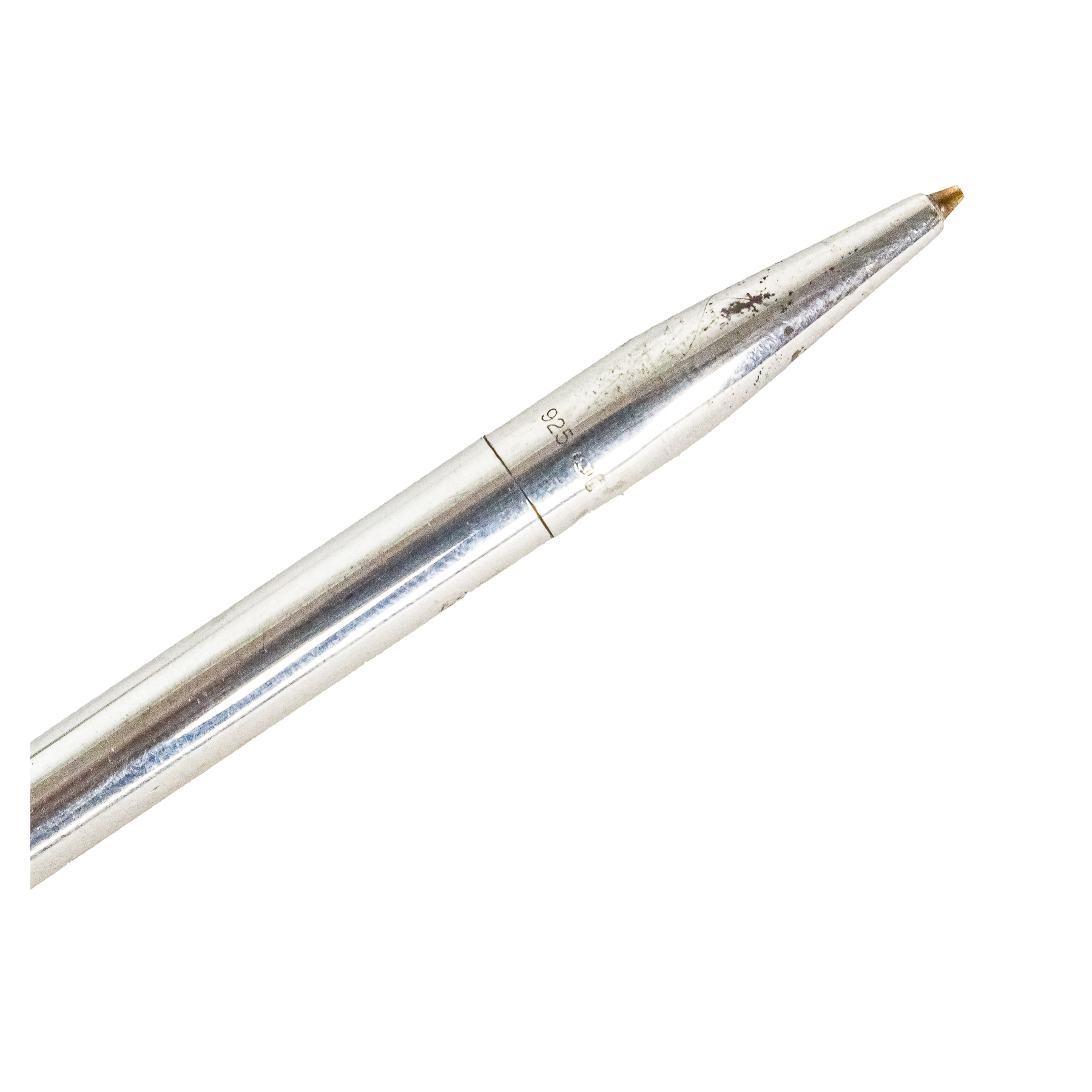 BOLIÍGRAFO EN FORMA DE PLUMA DE PLATA