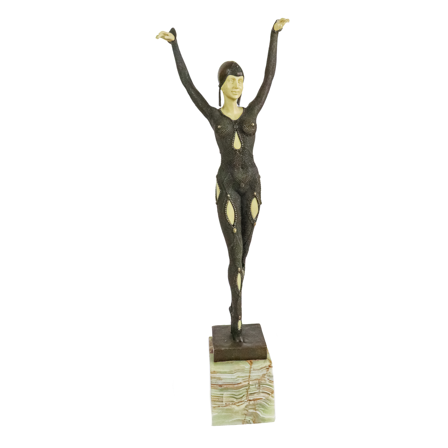 FIGURA EN BRONCE DE ESTILO ART DECÓ