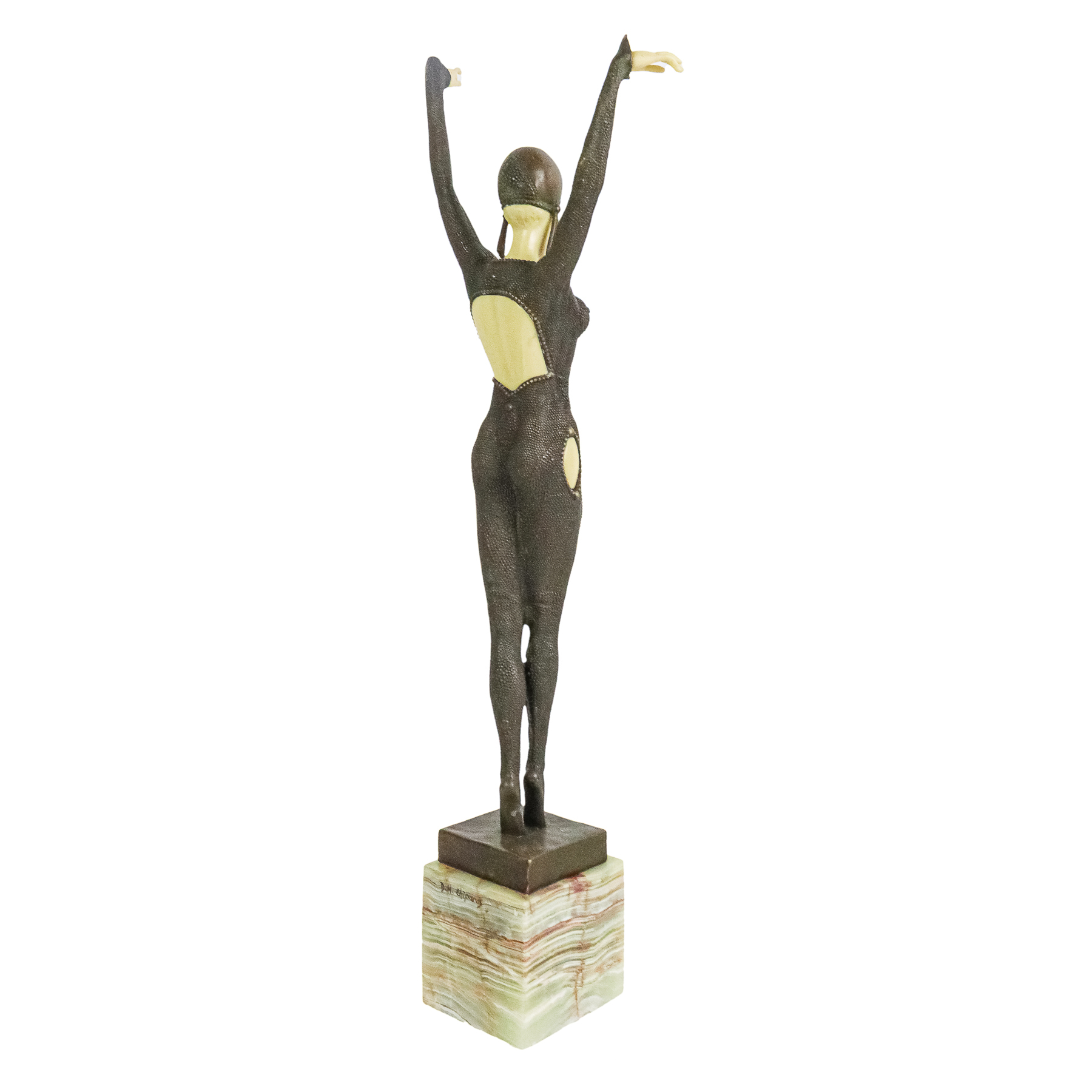 FIGURA EN BRONCE DE ESTILO ART DECÓ