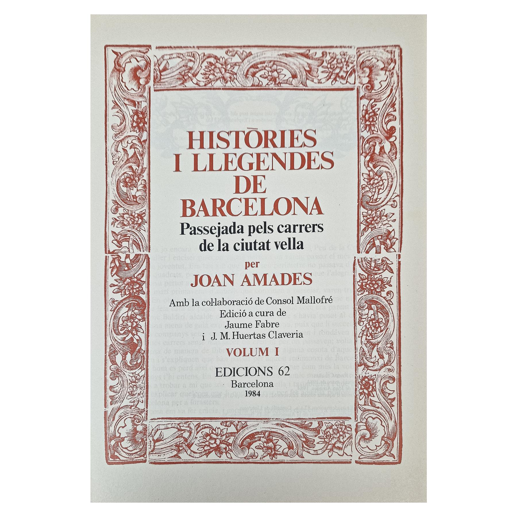 HISTÓRIES I LLEGENDES DE BARCELONA