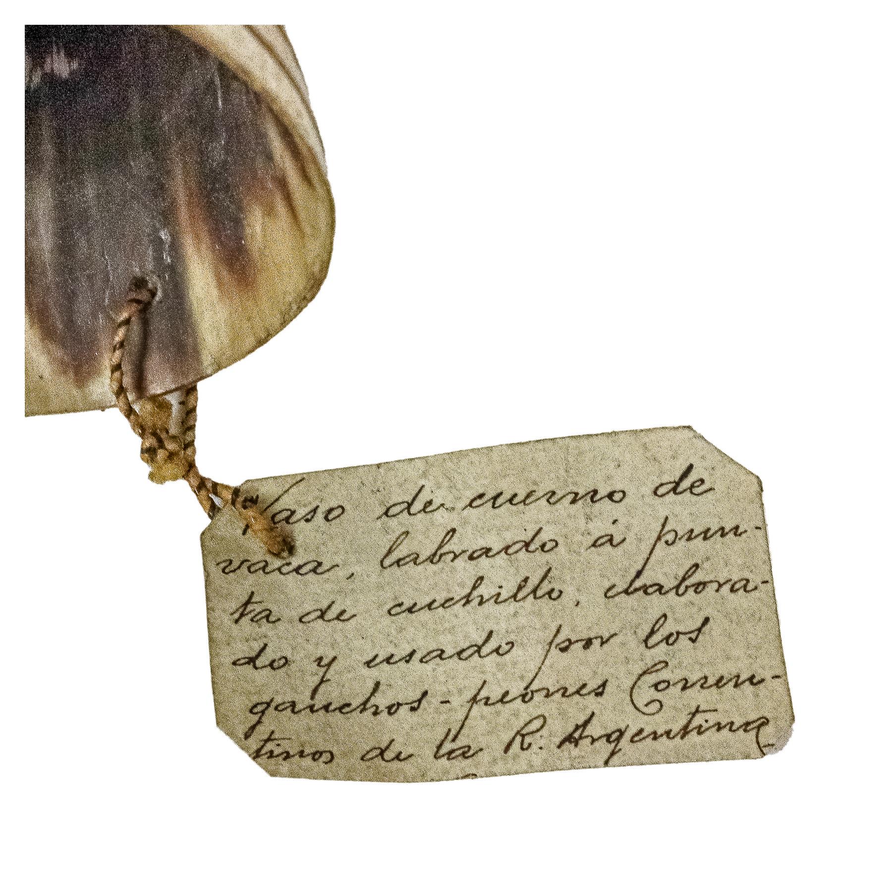 CUERNO Y VASO DE ASTA DE PRINCIPIOS DE SIGLO XX
