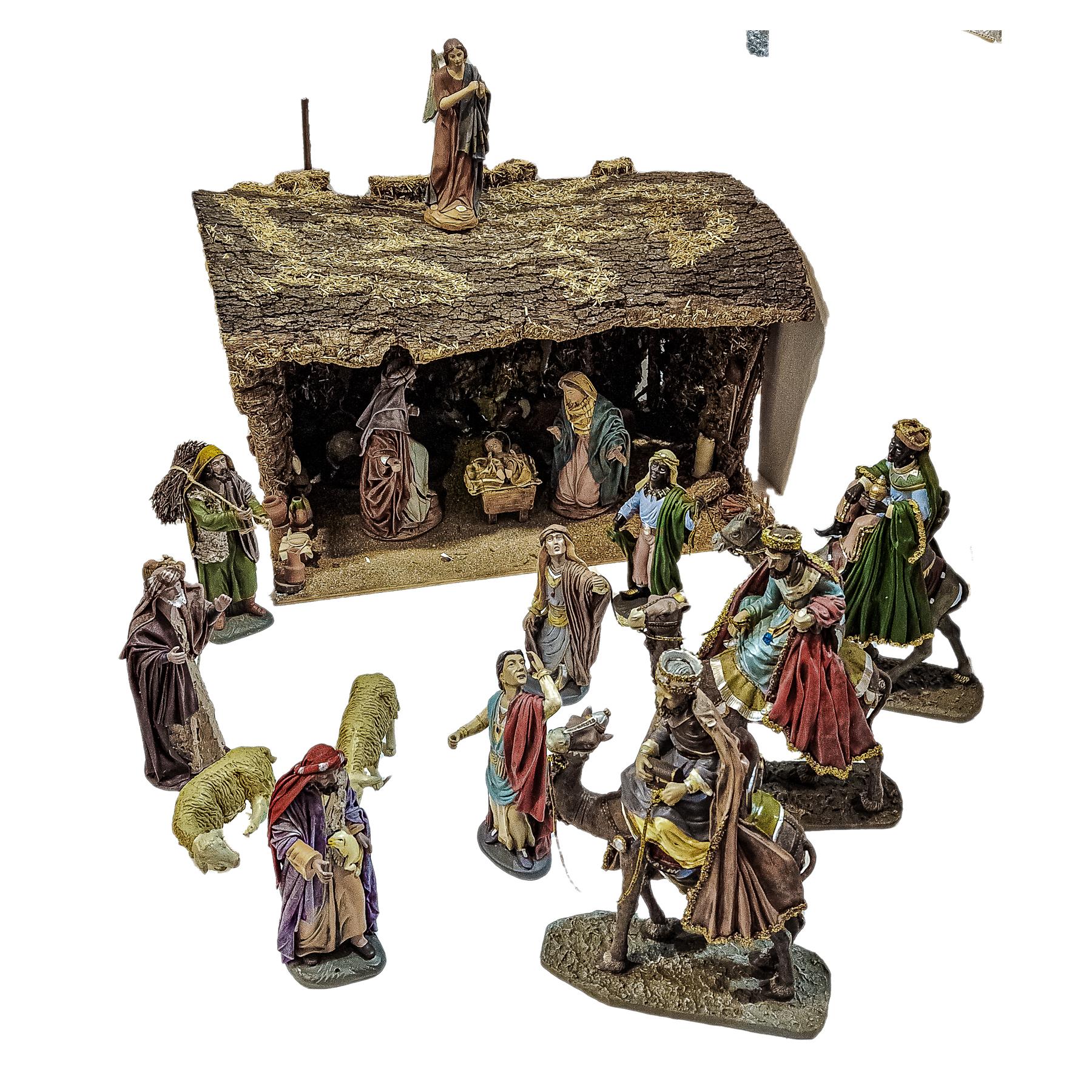 CONJUNTO DE FIGURAS DE PESEBRE DEL ÚLTIMO TERCIO DEL S.XX