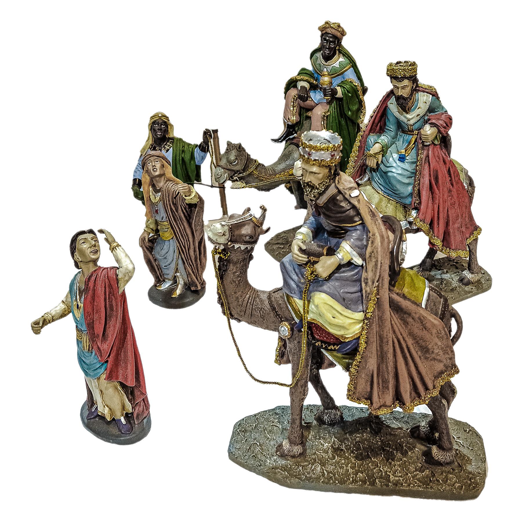 CONJUNTO DE FIGURAS DE PESEBRE DEL ÚLTIMO TERCIO DEL S.XX