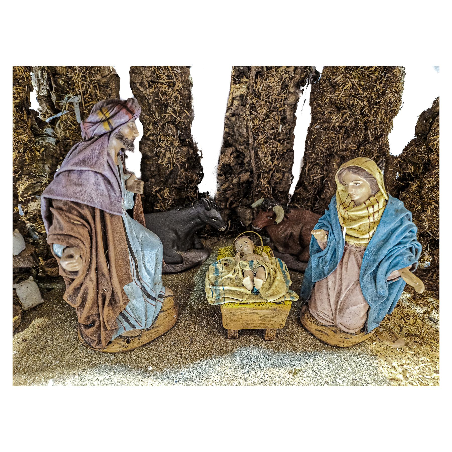 CONJUNTO DE FIGURAS DE PESEBRE DEL ÚLTIMO TERCIO DEL S.XX