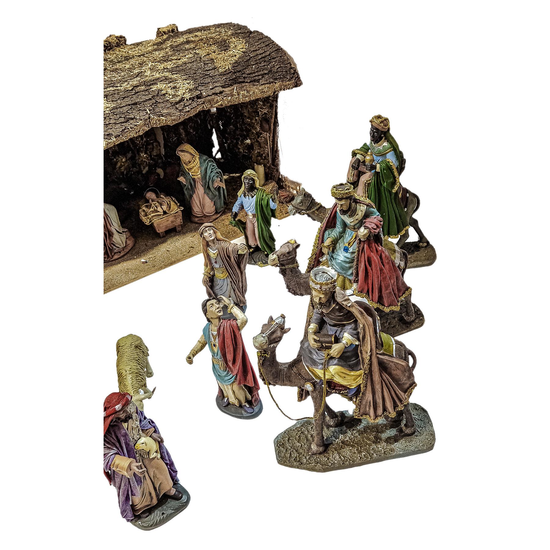 CONJUNTO DE FIGURAS DE PESEBRE DEL ÚLTIMO TERCIO DEL S.XX