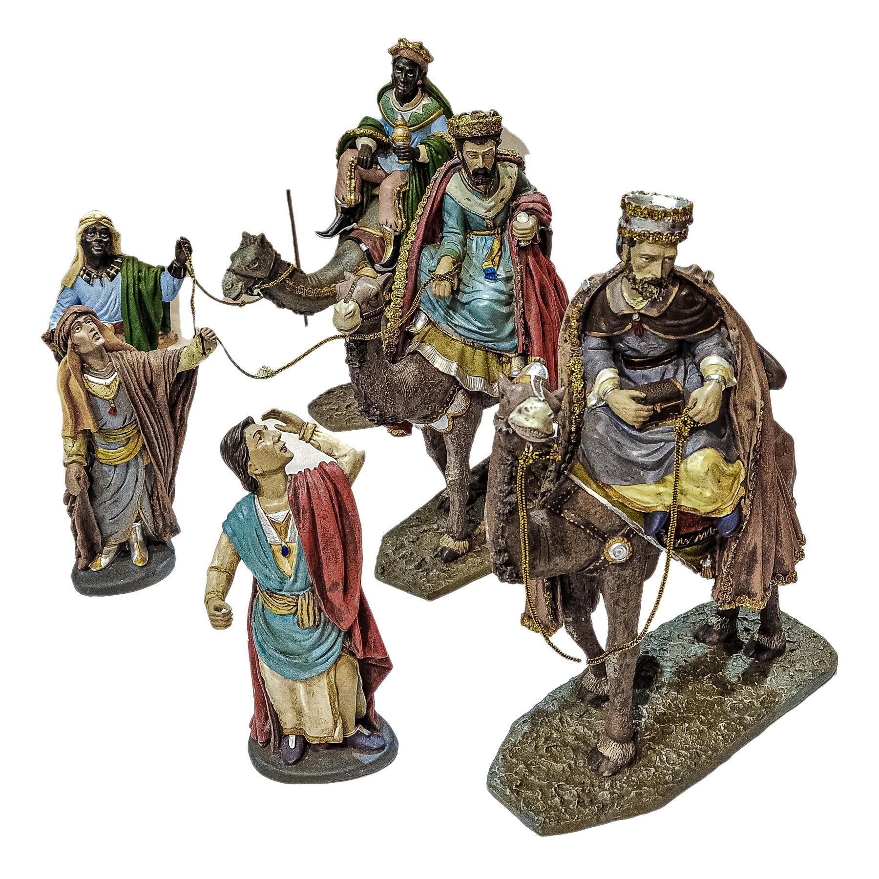 CONJUNTO DE FIGURAS DE PESEBRE DEL ÚLTIMO TERCIO DEL S.XX