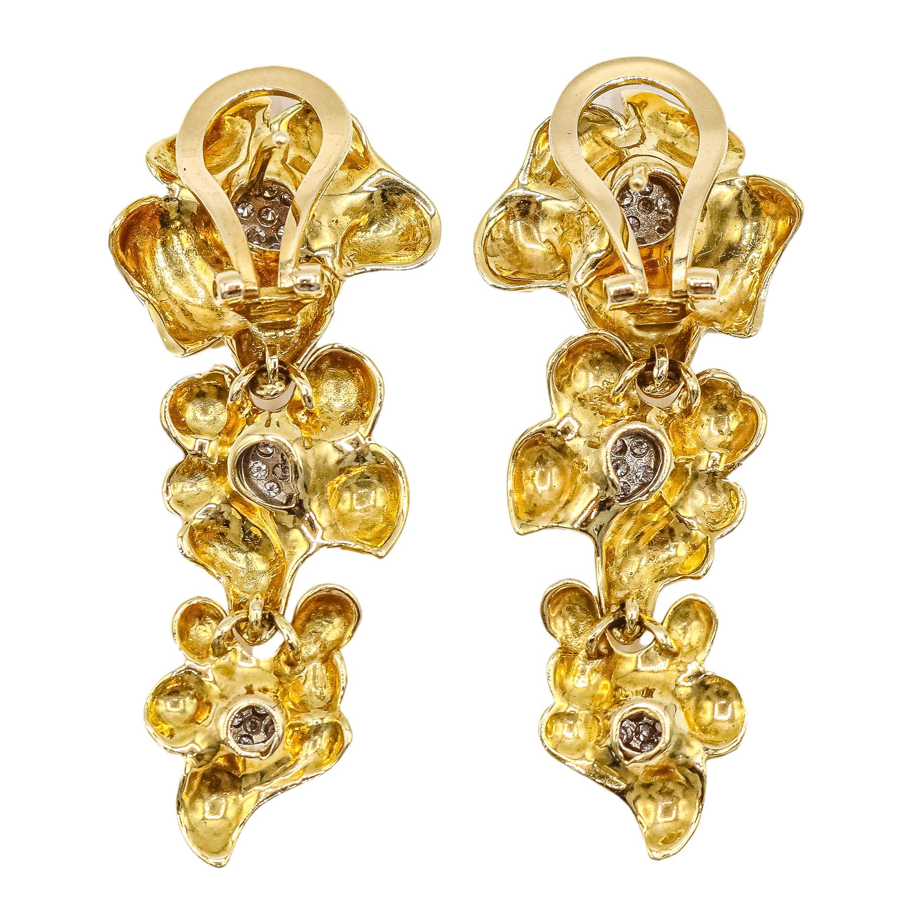 PENDIENTES LARGOS CON BRILLANTES