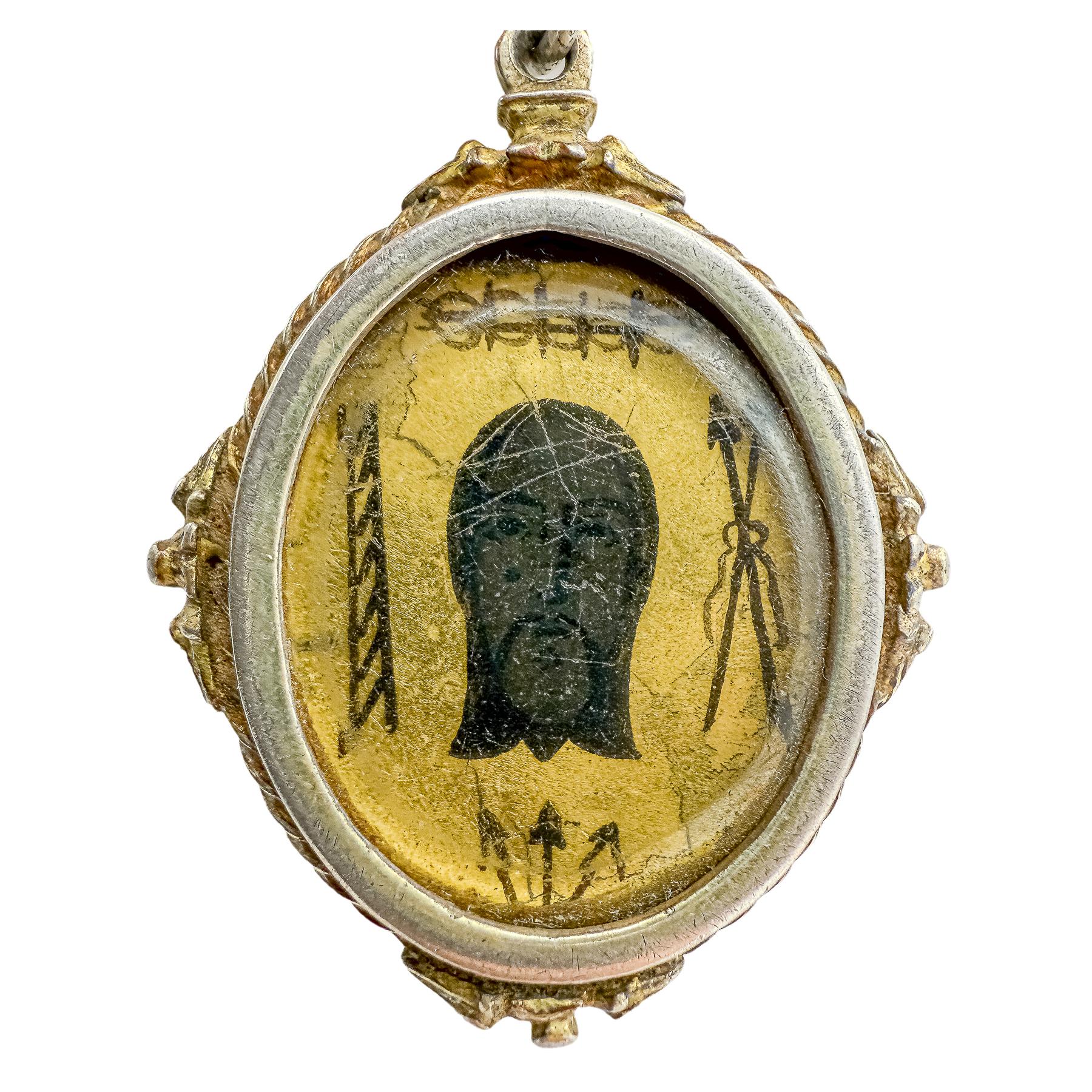 RELICARIO DE PLATA DEL SIGLO XVIII