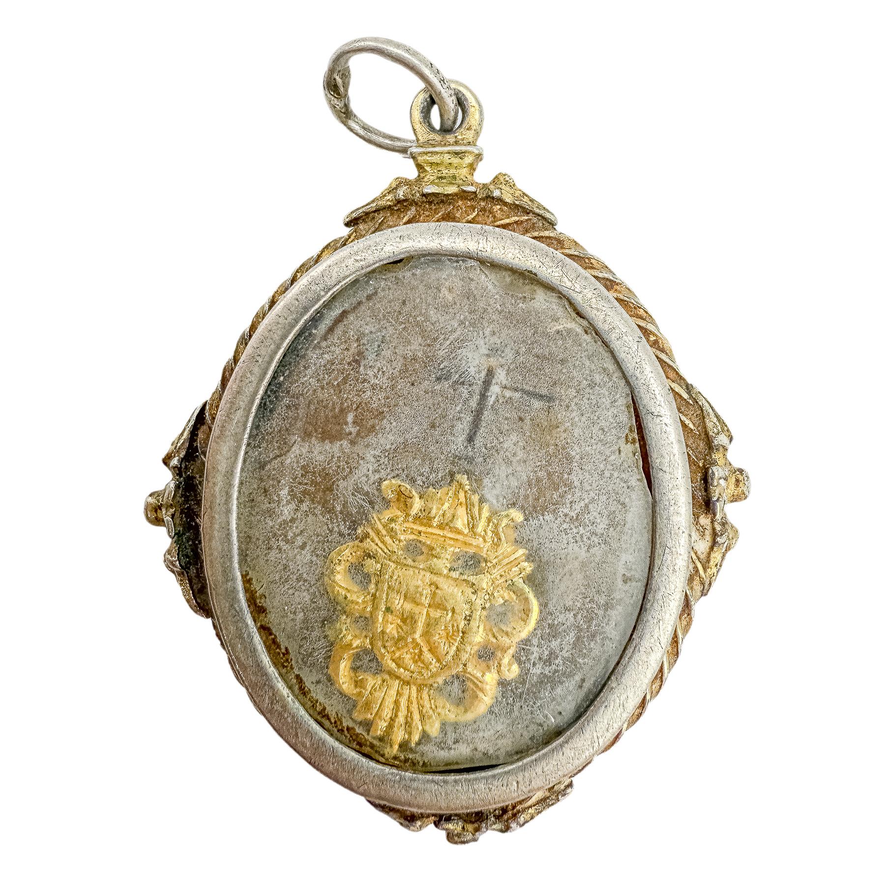 RELICARIO DE PLATA DEL SIGLO XVIII