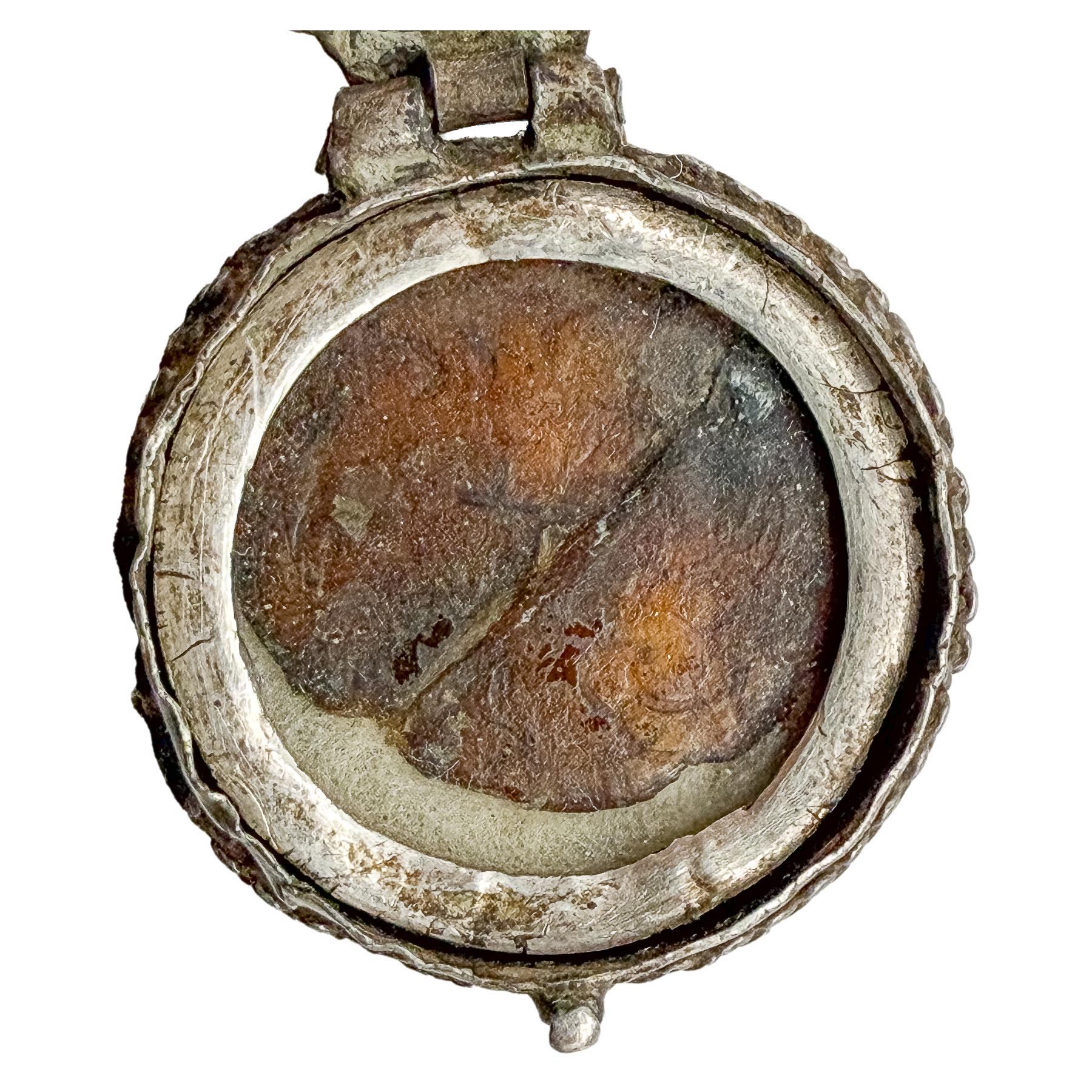 RELICARIO DE PLATA DEL SIGLO XVIII