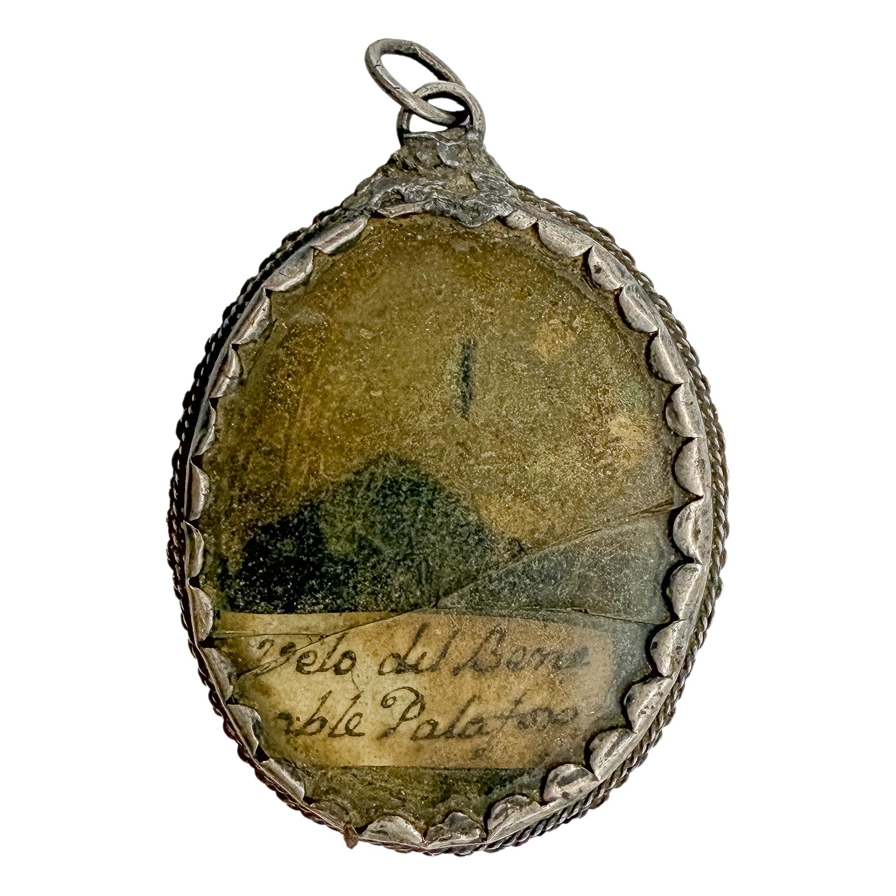 RELICARIO DE PLATA DEL SIGLO XVIII-XIX