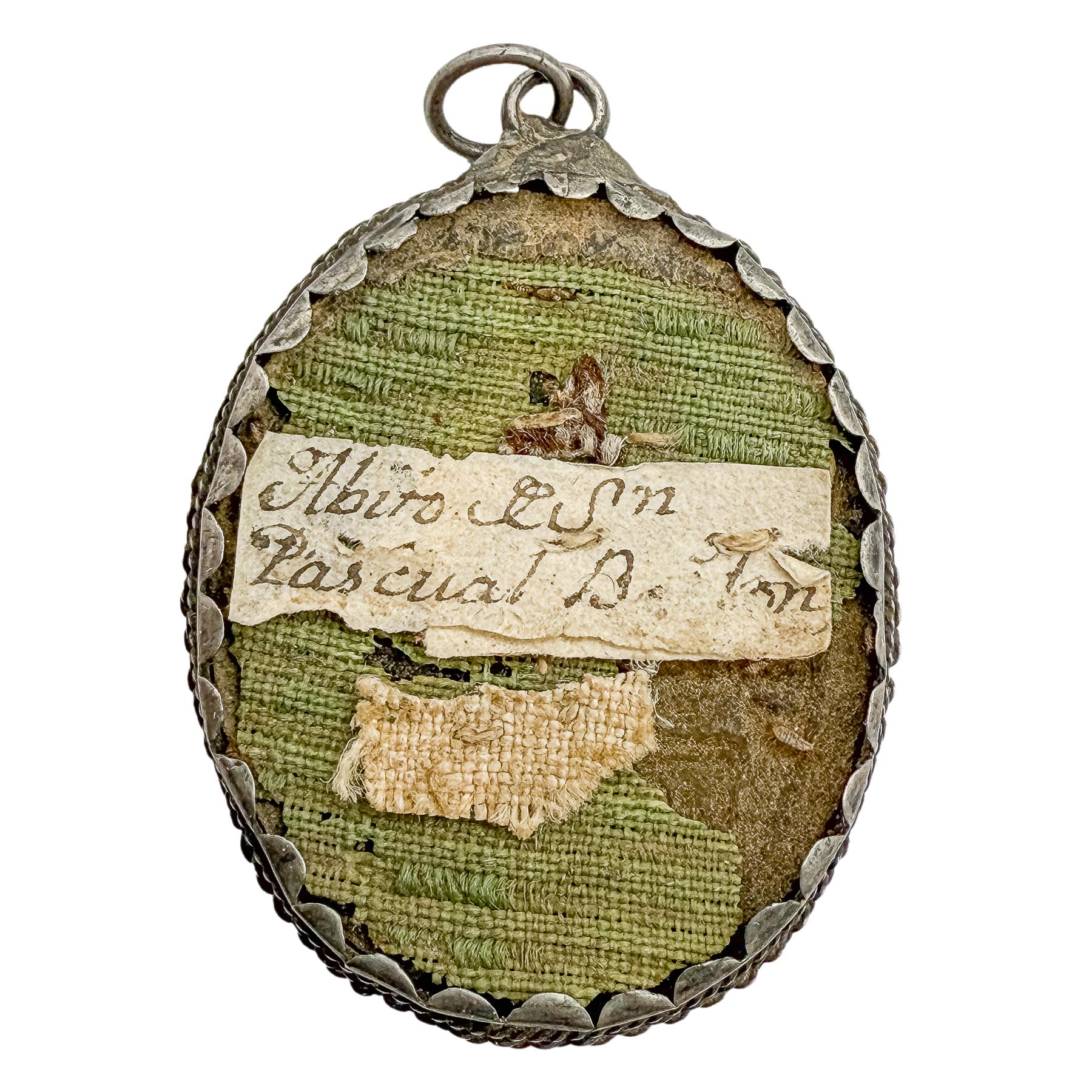 RELICARIO DE PLATA DEL SIGLO XVIII-XIX