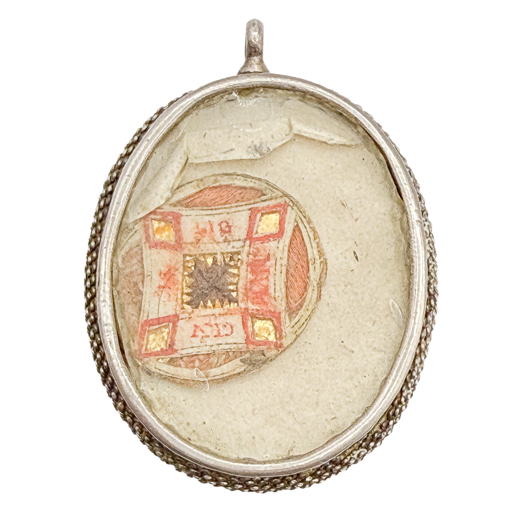 RELICARIO DE PLATA DEL SIGLO XVIII