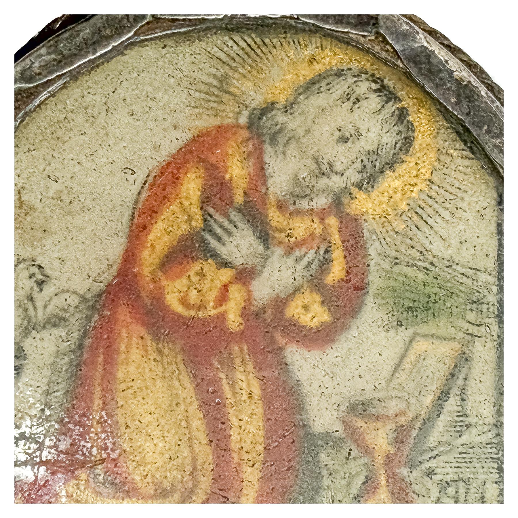 MEDALLÓN DEVOCIONAL DE PLATA DEL SIGLO XVIII