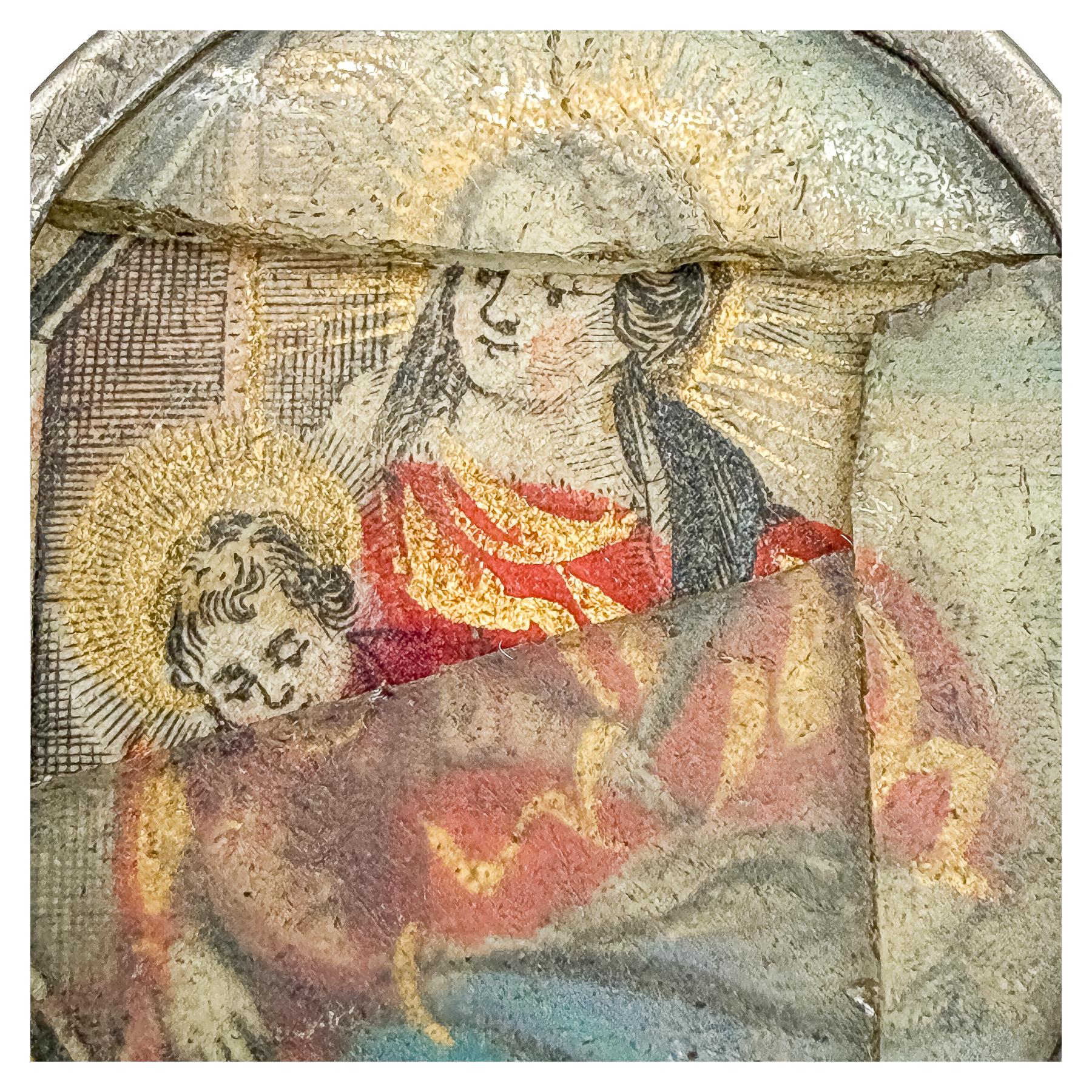 MEDALLÓN DEVOCIONAL DE PLATA DEL SIGLO XVIII