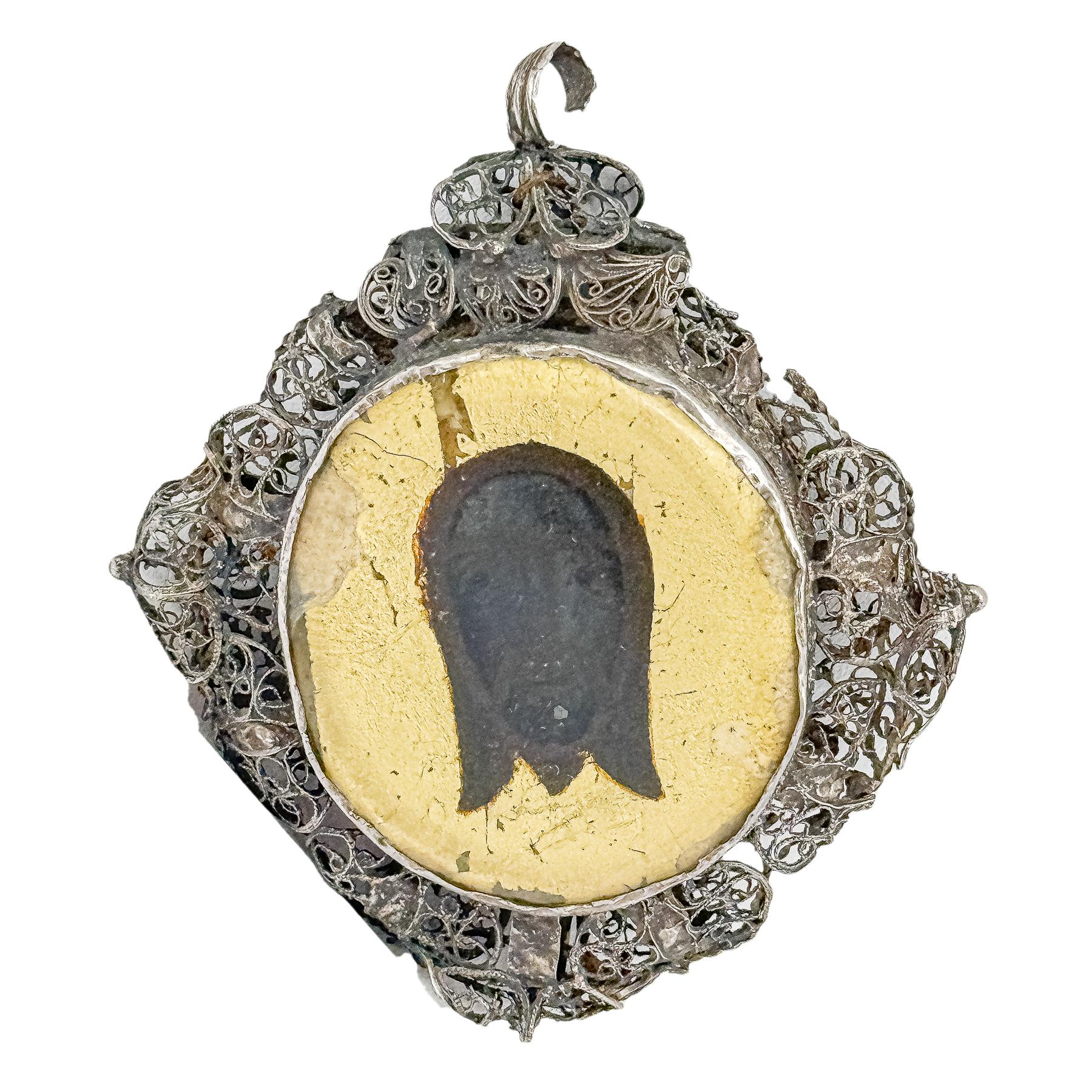 RELICARIO DE PLATA DEL SIGLO XVIII