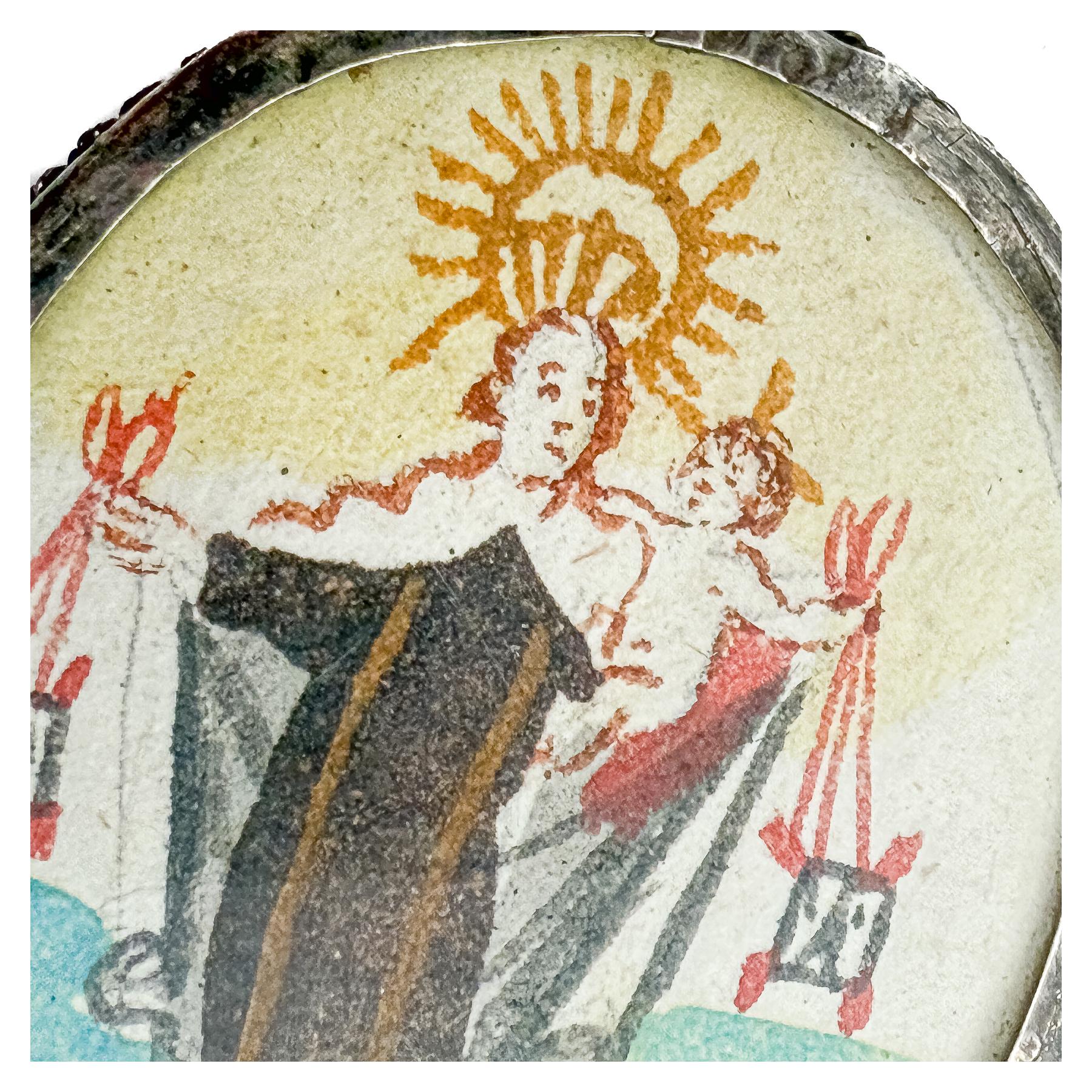 MEDALLÓN DEVOCIONAL DE PLATA DEL SIGLO XVIII