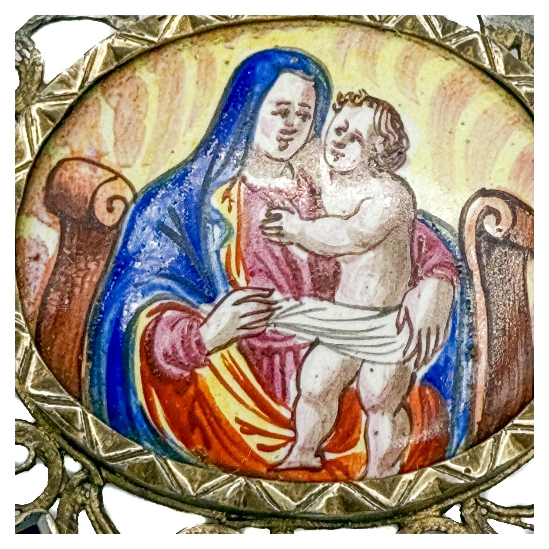 MEDALLÓN DEVOCIONAL DE PLATA DEL SIGLO XVIII