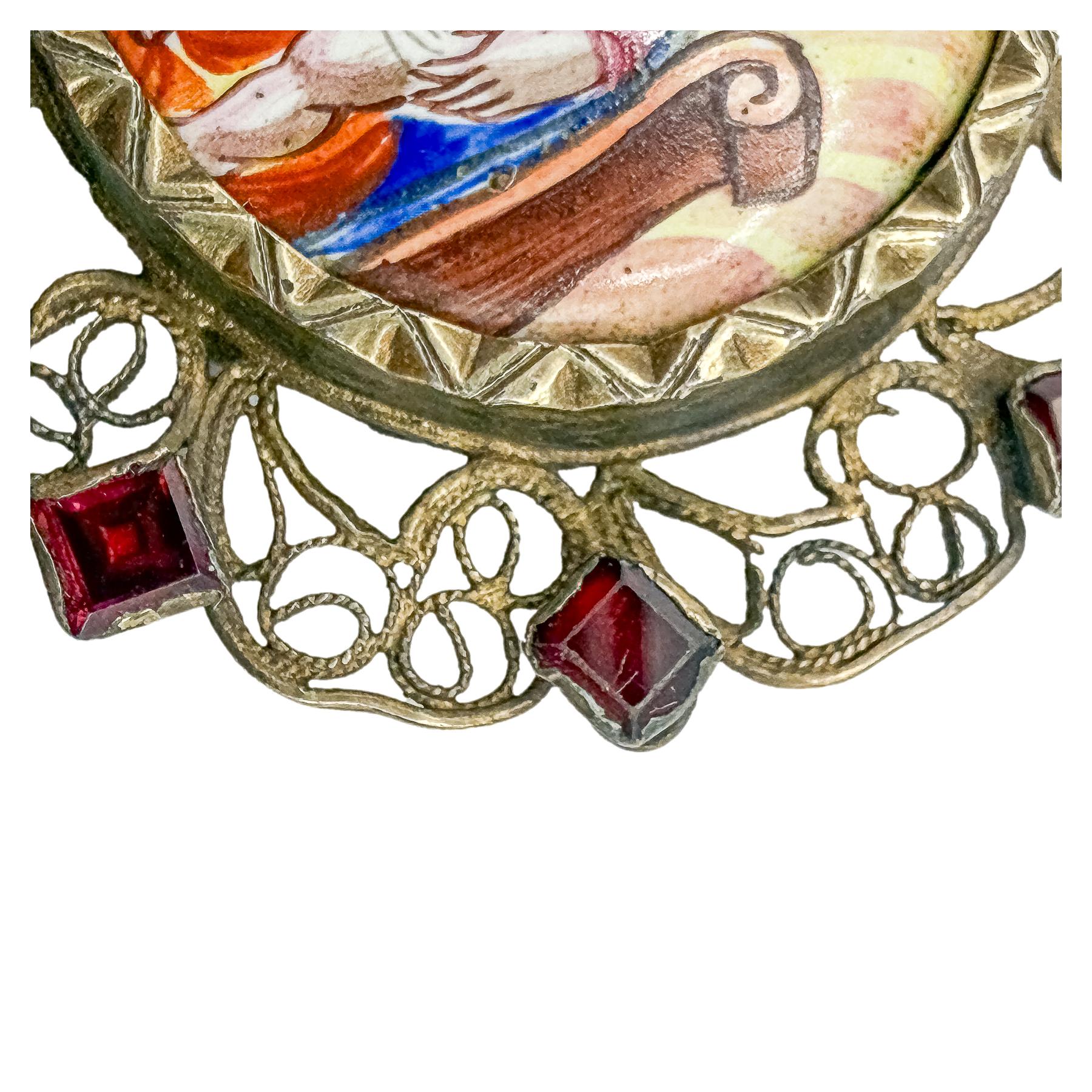 MEDALLÓN DEVOCIONAL DE PLATA DEL SIGLO XVIII