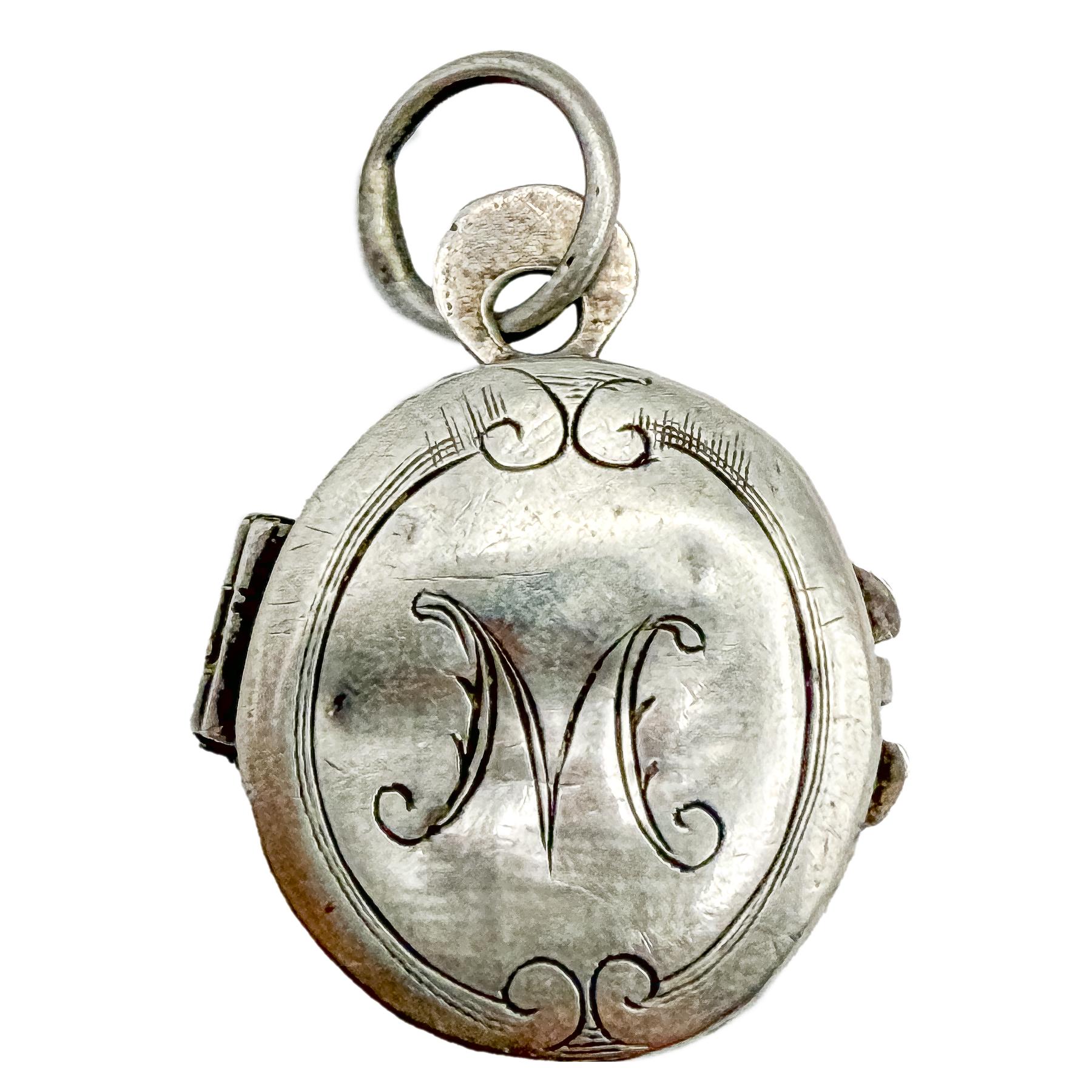 COLGANTE MEDALLA DEVOCIONAL DE PLATA DEL SIGLO XVIII