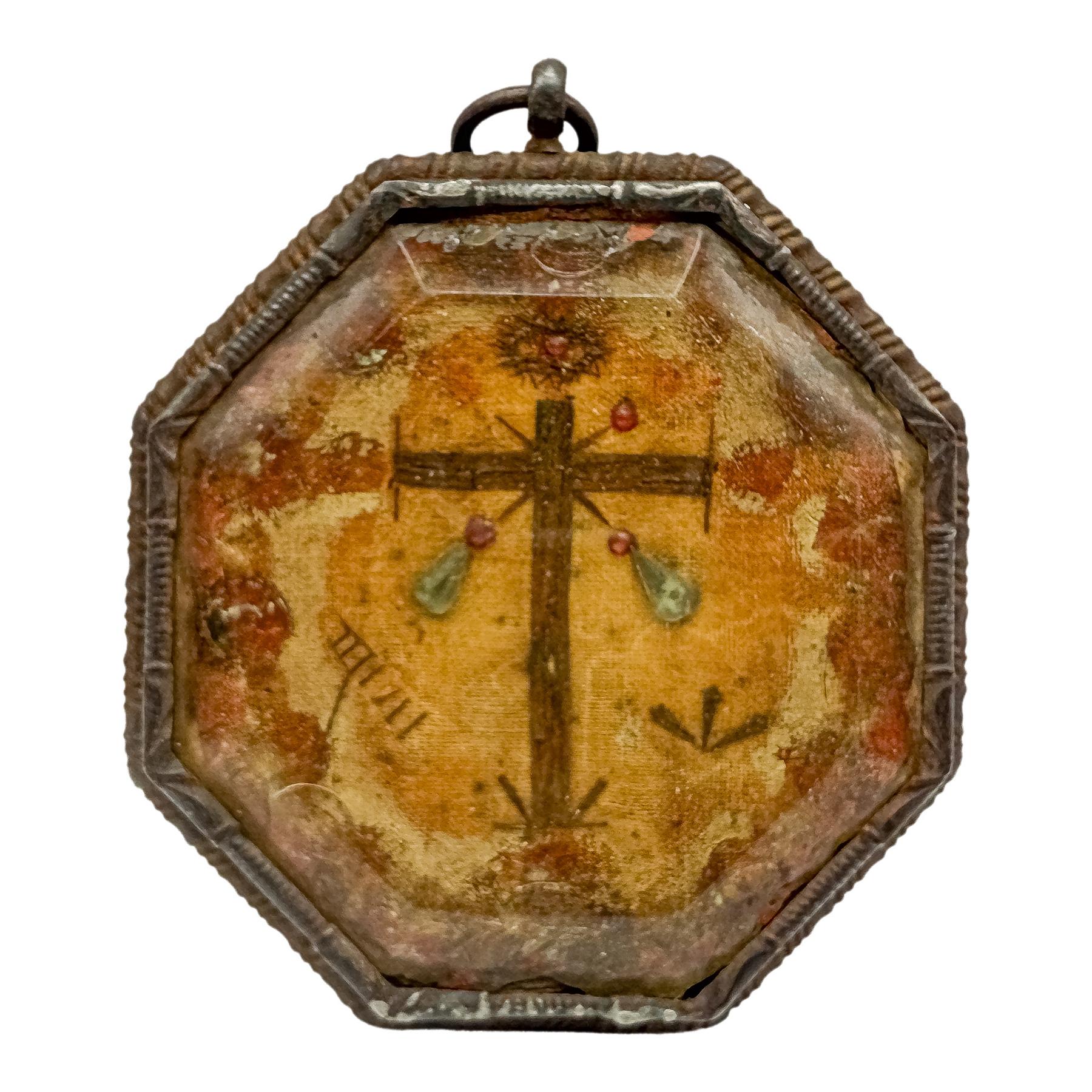 RELICARIO DE HIERRO FORJADO DEL SIGLO XVIII