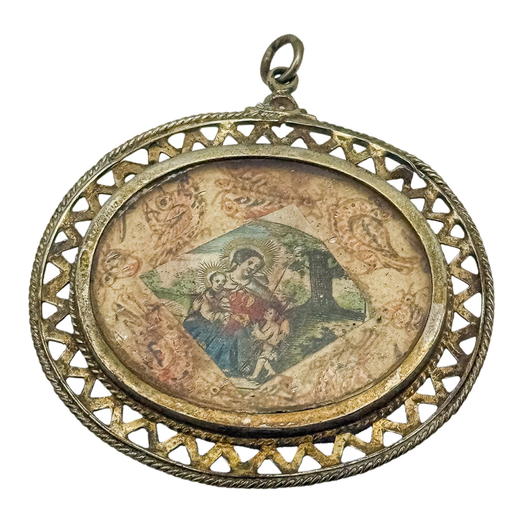 RELICARIO DE PLATA DEL SIGLO XVIII