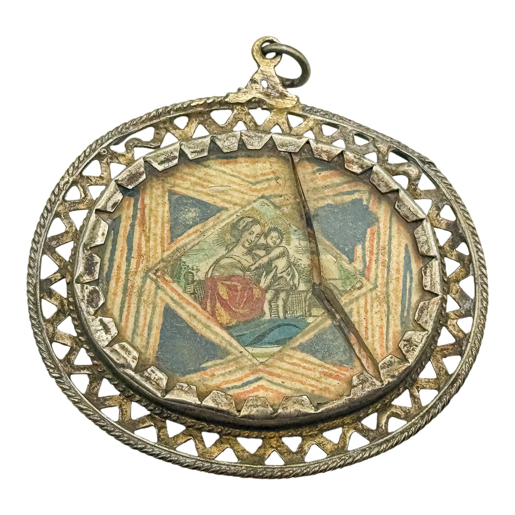 RELICARIO DE PLATA DEL SIGLO XVIII