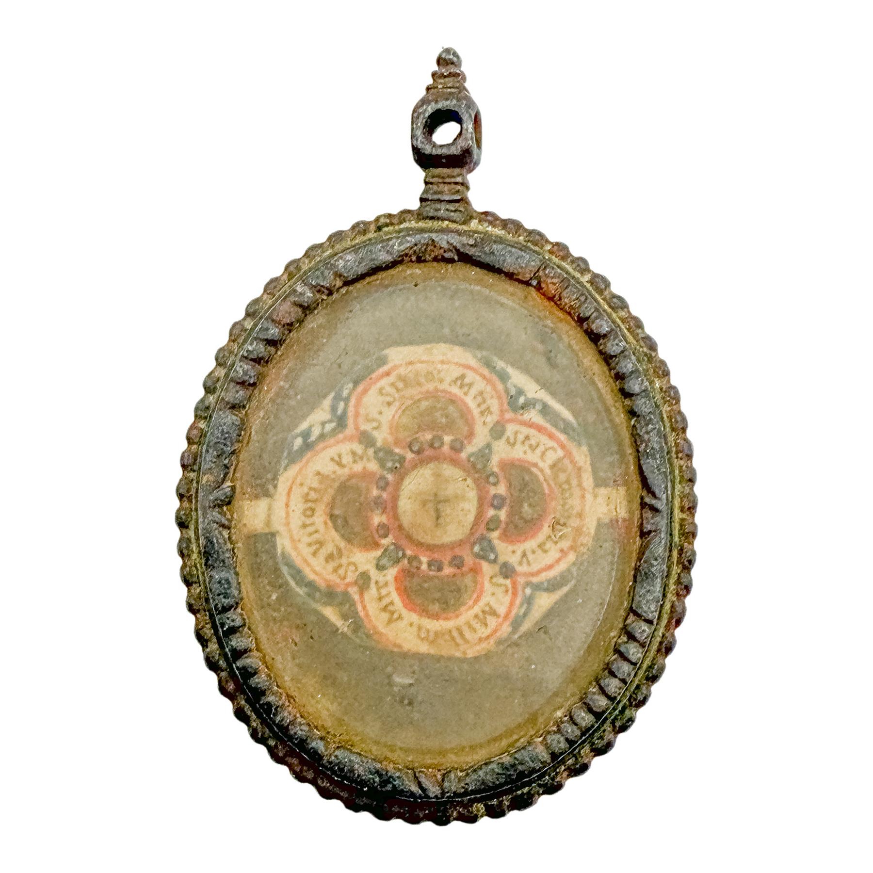 RELICARIO DE HIERRO FORJADO DEL SIGLO XVIII