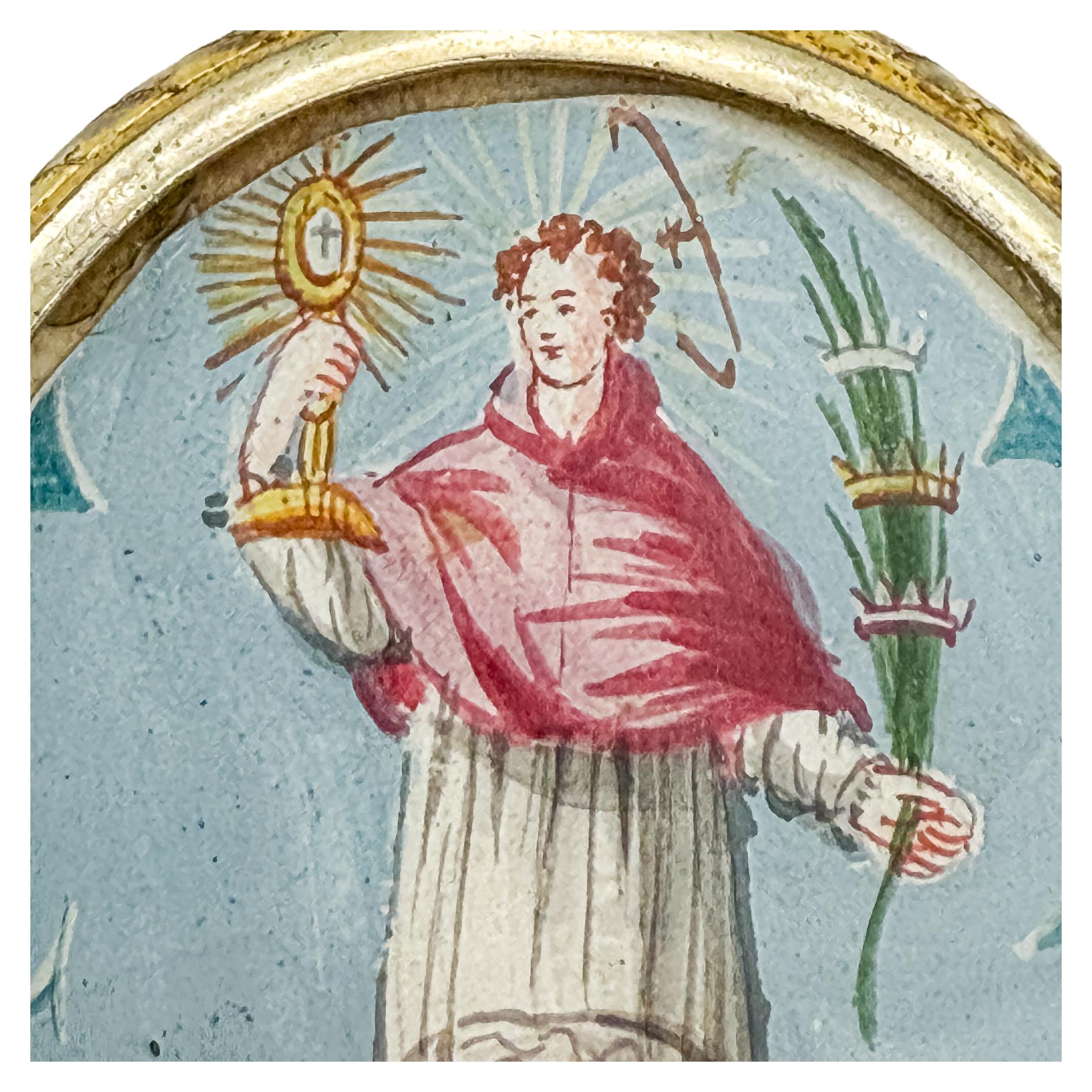 MEDALLÓN DEVOCIONAL DE PLATA DEL SIGLO XVIII-XIX