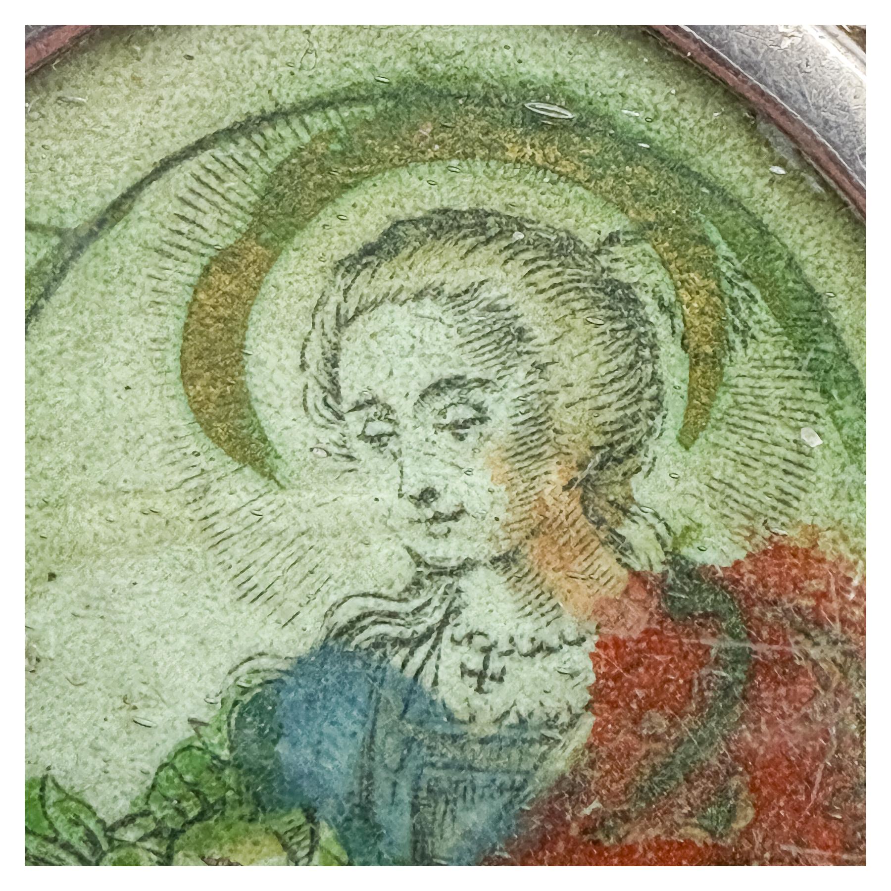 MEDALLÓN DEVOCIONAL DE PLATA DEL SIGLO XVIII