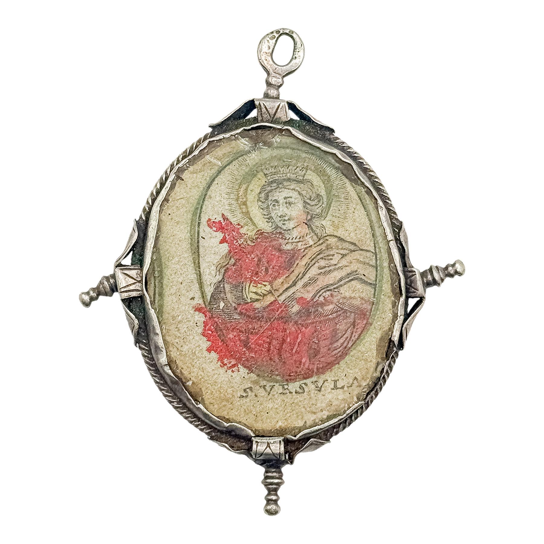 MEDALLÓN DEVOCIONAL DE PLATA DEL SIGLO XVIII