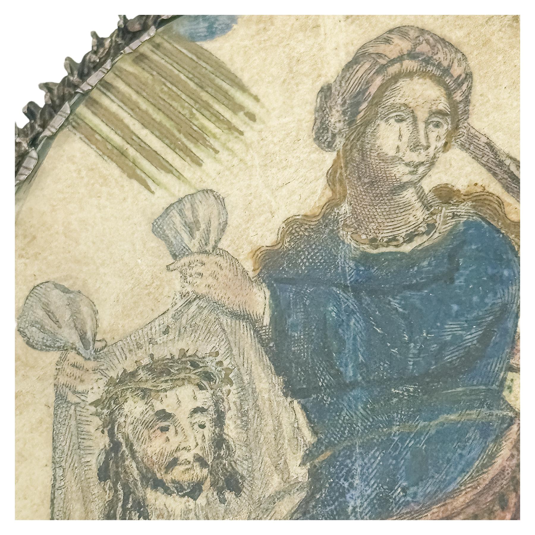 MEDALLÓN DEVOCIONAL DE PLATA DEL SIGLO XVIII